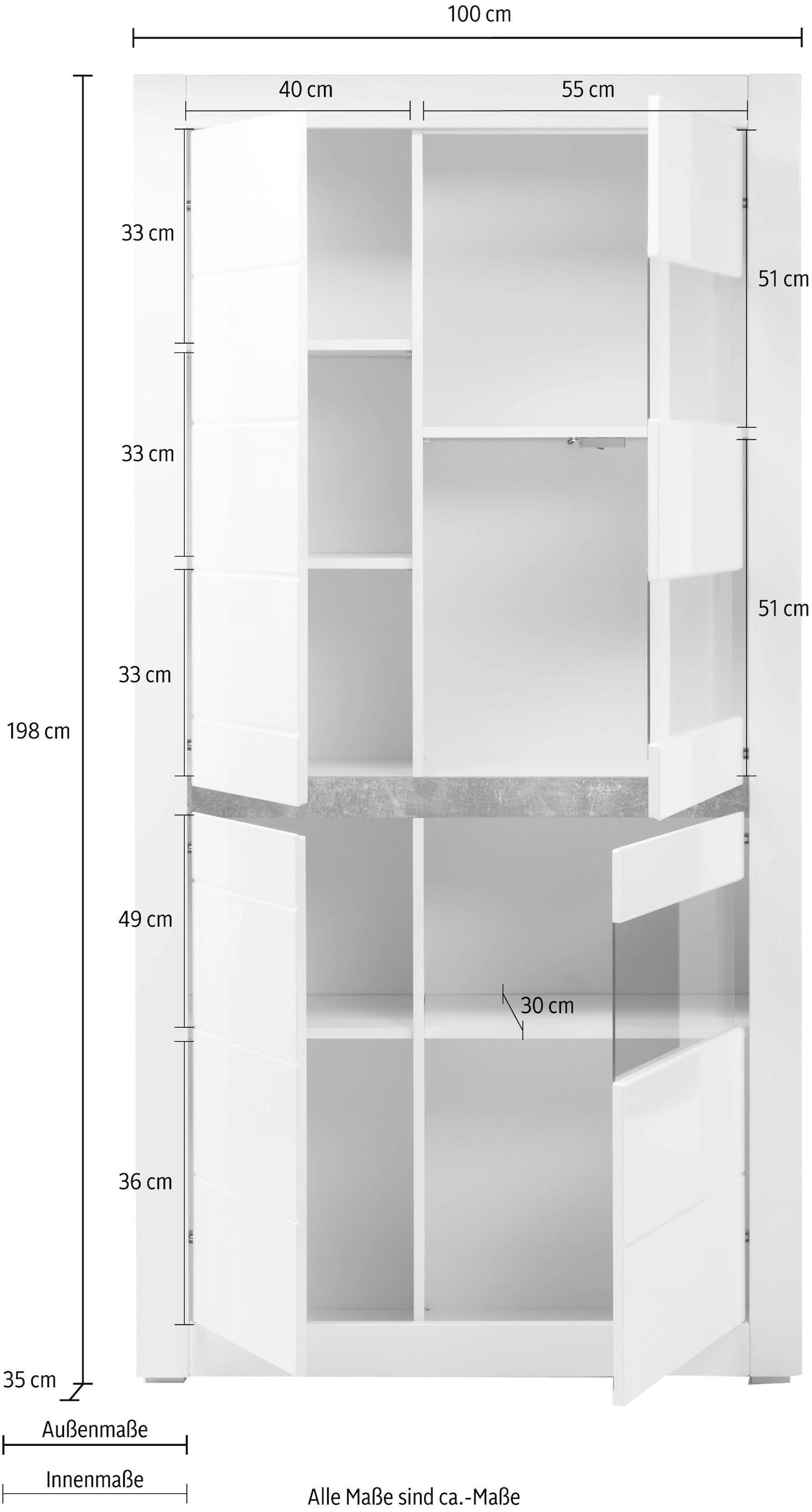 INOSIGN Vitrine »Carat«, Höhe auf 198 cm Rechnung bestellen