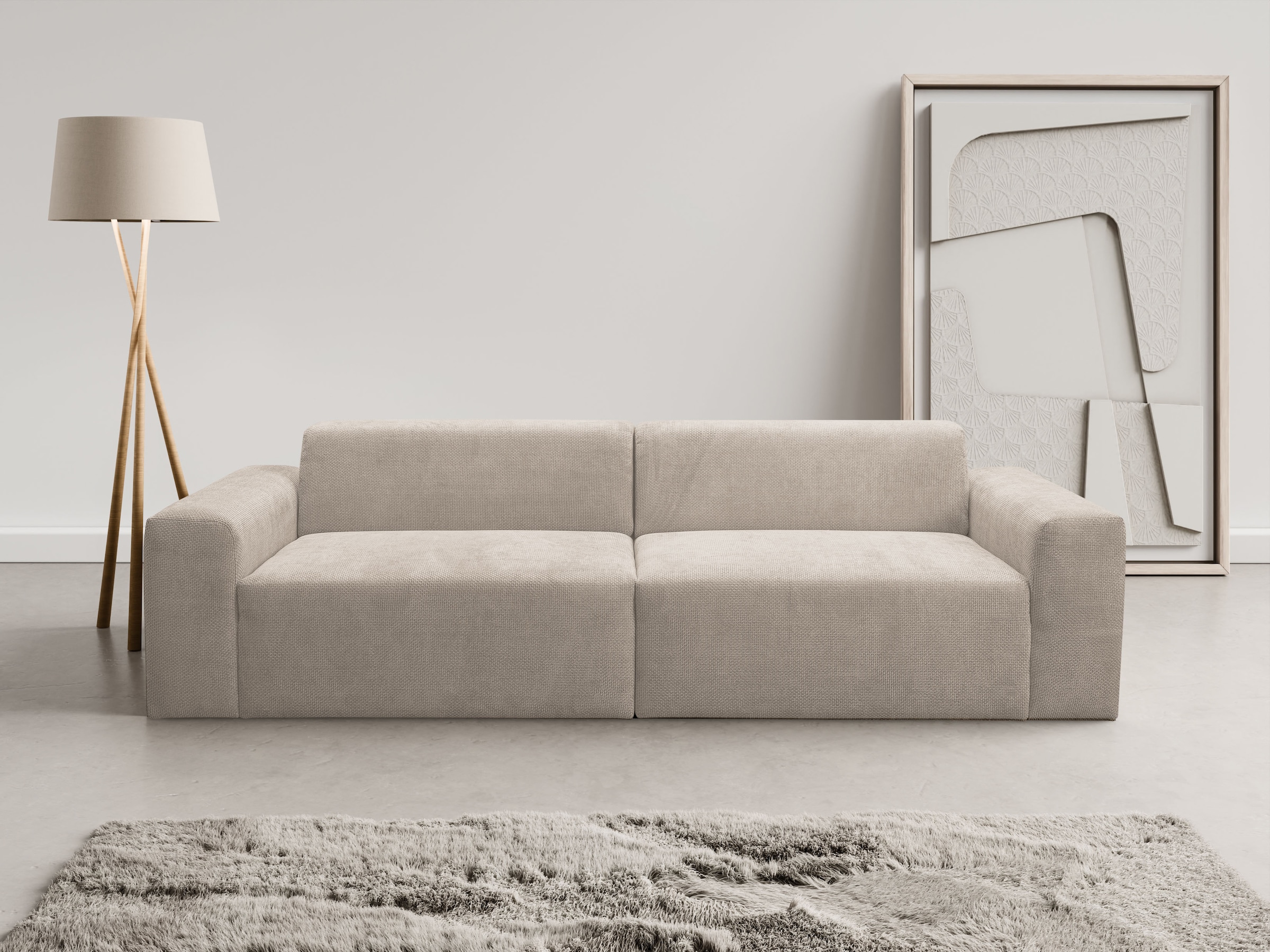 Sofa »Zeus 3-Sitzer«, Curvy Trend 3-Sitzer mit urbaner Optik