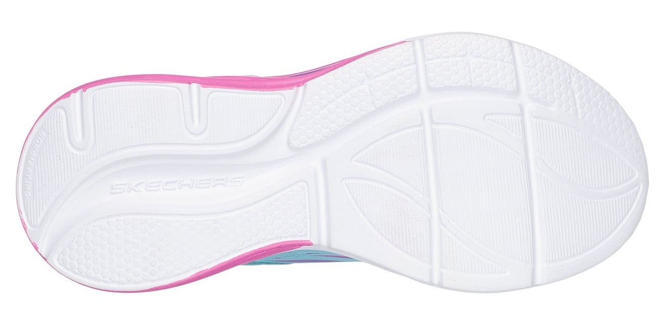 Skechers Sneaker »COSMIC GLOW LIGHTS«, Klettschuh mit Glitzer, Größenschablone zum Download