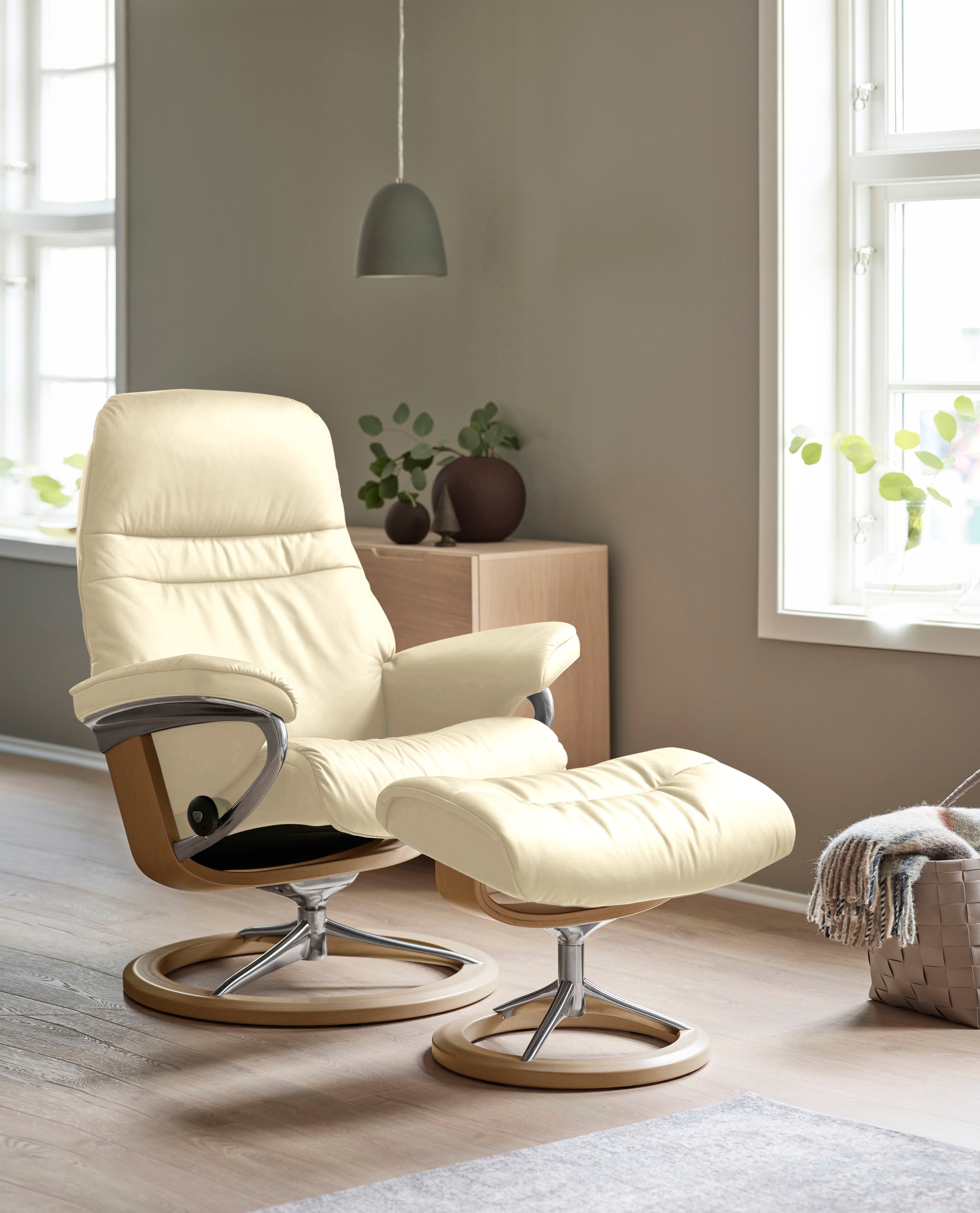 Stressless Relaxsessel "Sunrise", mit Signature Base, Größe M, Gestell Eich günstig online kaufen