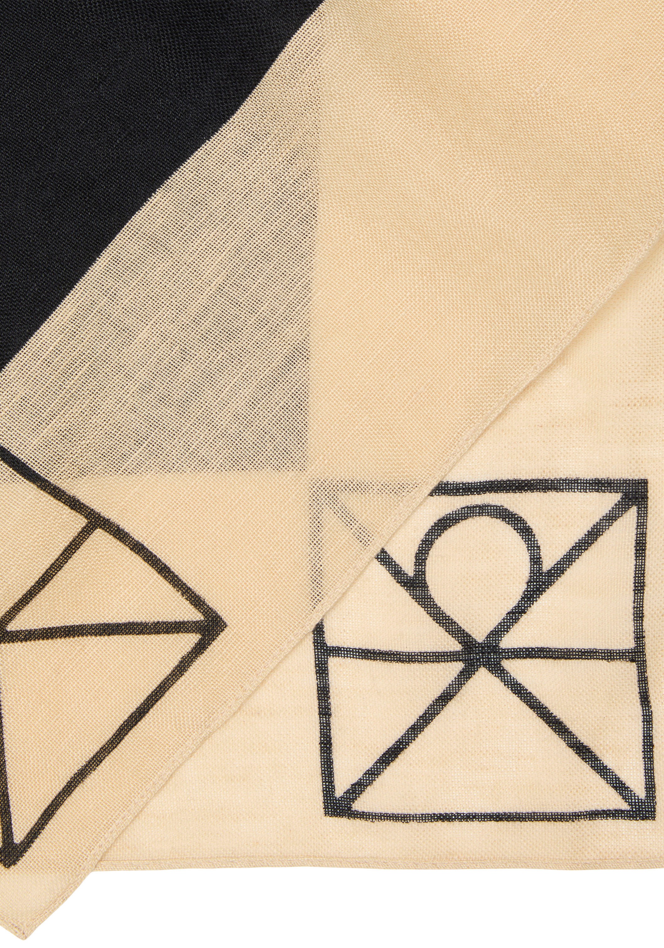 Calvin Klein Modetuch »LINEN BLEND EMBLEM PAREO SCARF« Mit Farbkontrasten