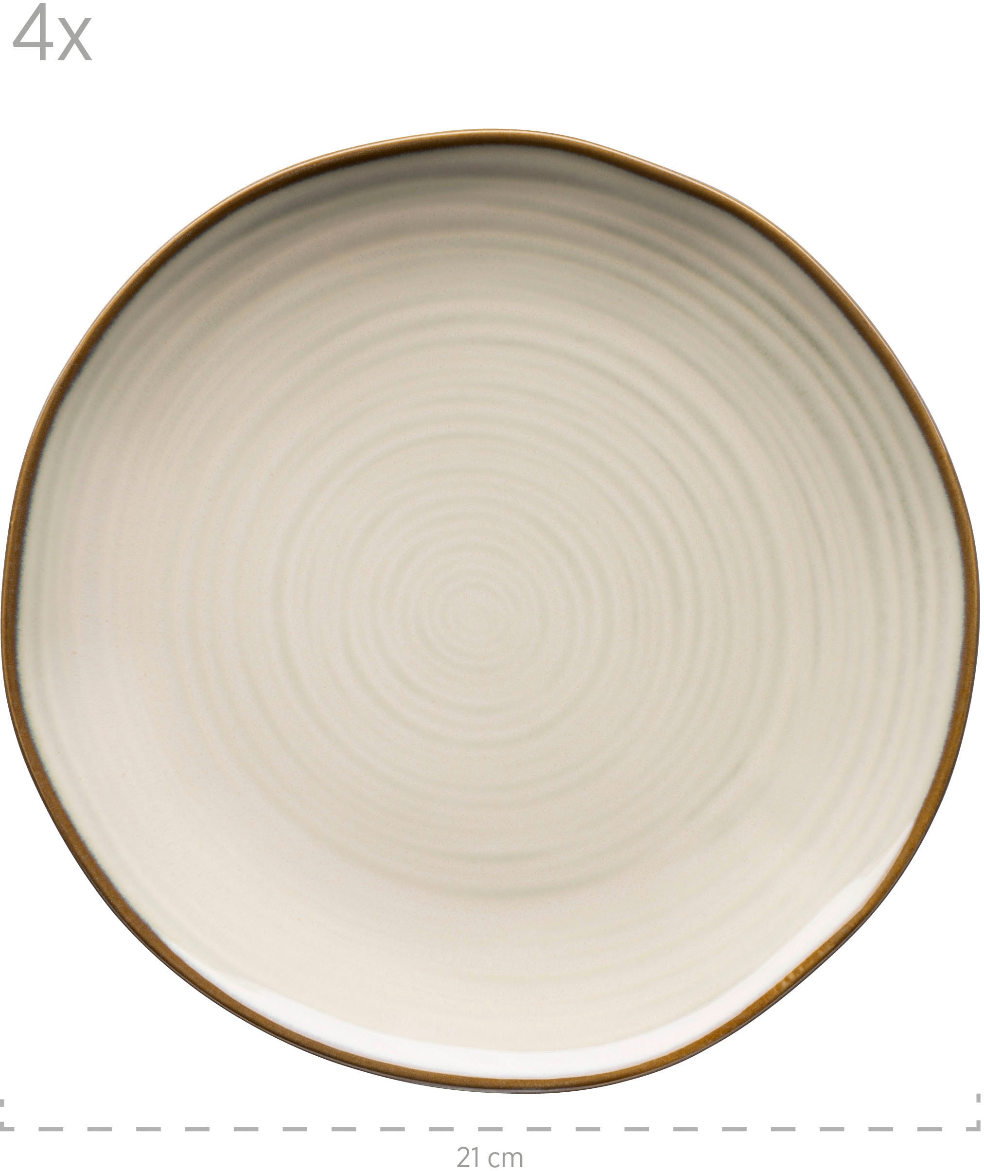 MÄSER Kombiservice »Geschirr-Set, Service Nottingham«, (Set, 20 tlg.), spiralförmiges Linienspiel, 20 Teile, für 4 Personen