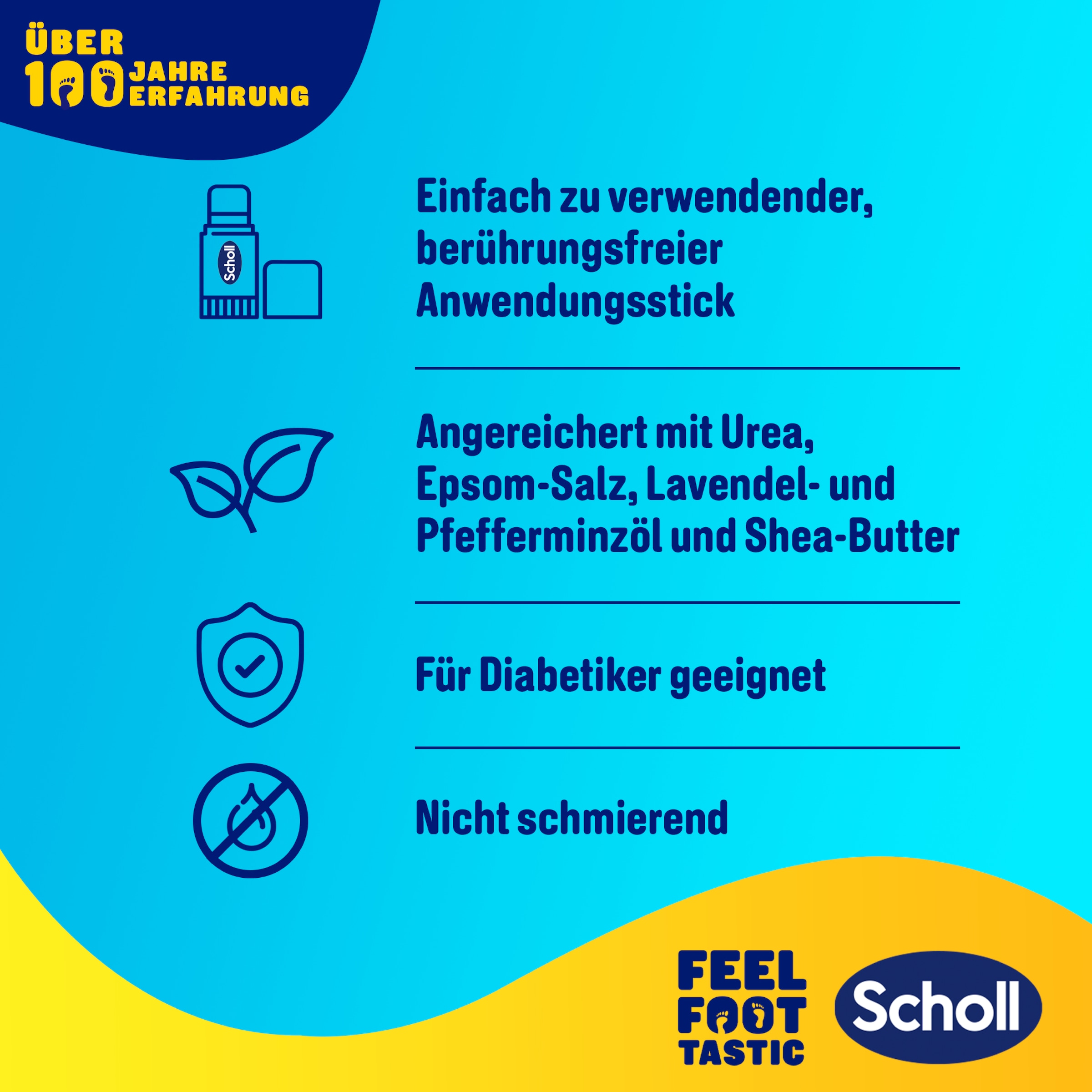Scholl Fußbalsamstick »Fußbalsam Stick«, (Intensivpflege für trockene & rissige Fersen)