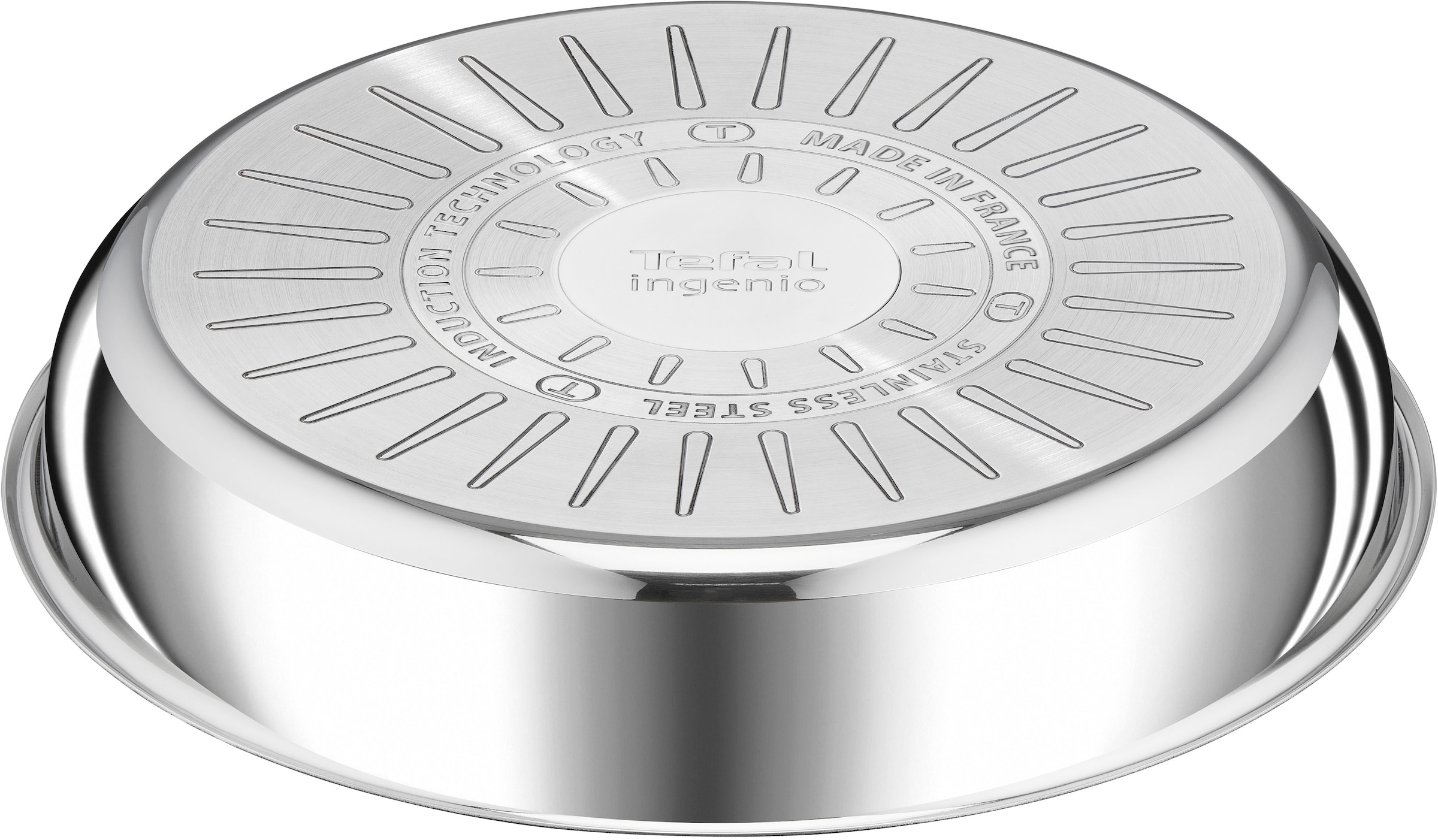 Tefal Bratpfanne »Ingenio Preference« Edelstahl 1 Stk. tlg. stapelbar, Antihaftversiegelung, Thermo-Signal, 18/10-Edelstahl