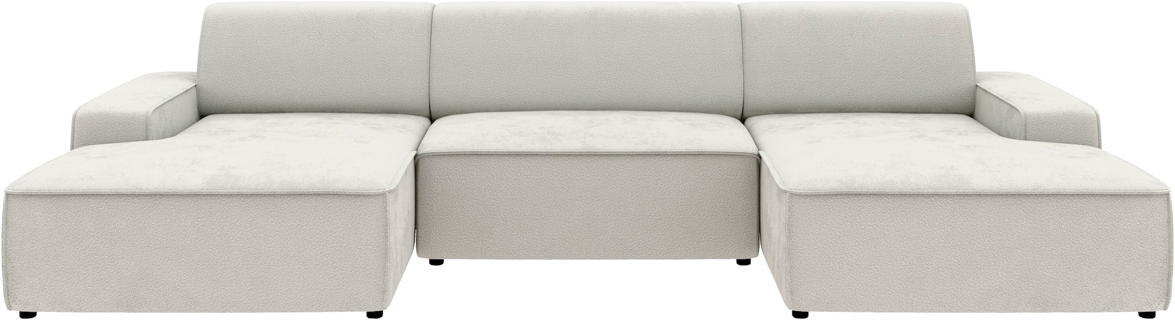 TRENDMANUFAKTUR Wohnlandschaft »Graz, wahlweise mit Sitzvorschub und Bettkasten, U-Form, Breite 329 cm«, in Cord-, haustierfreundlichem LEO Struktur- oder LUMOS-3D-Bezug