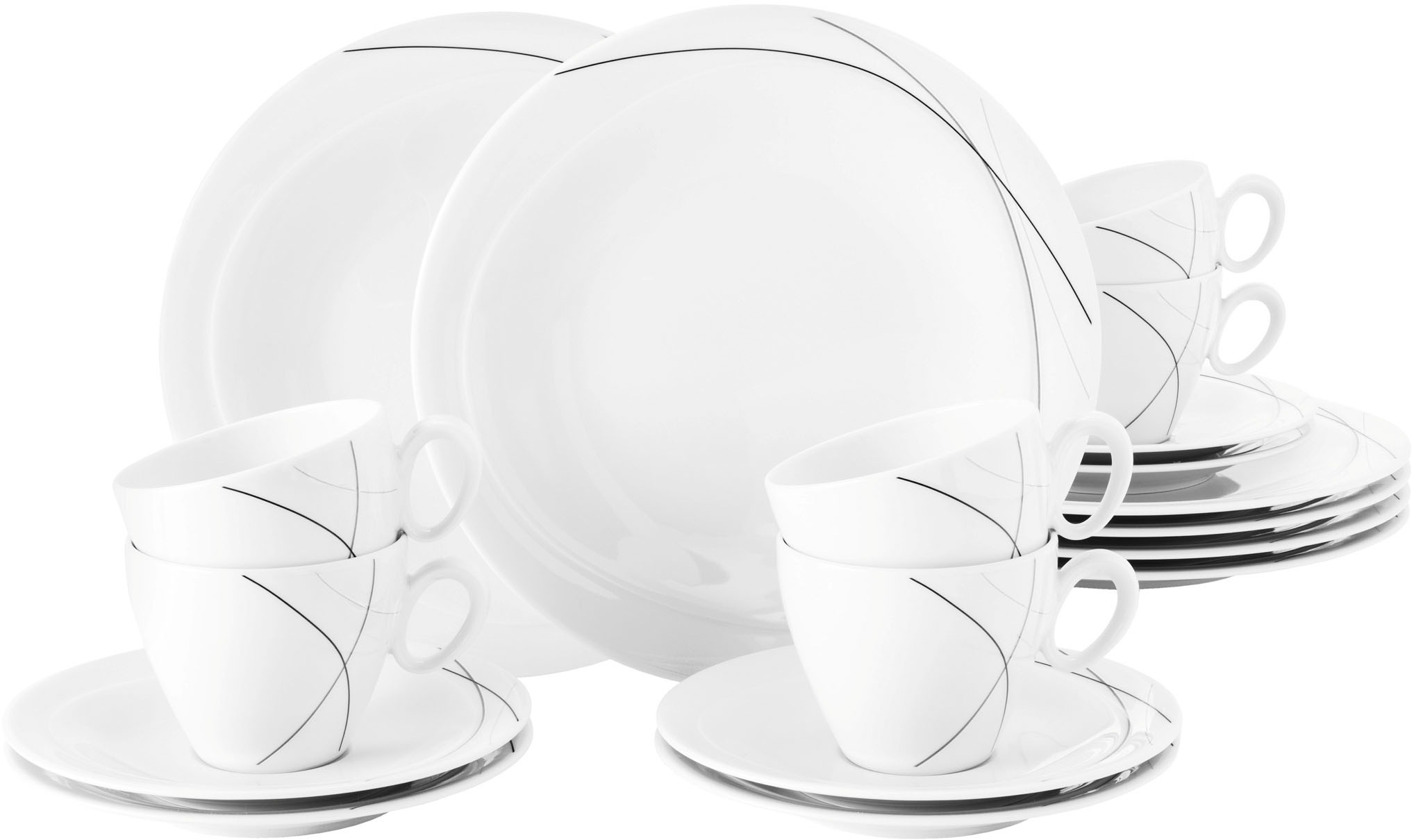 Seltmann Weiden Kaffeeservice »Geschirr-Set, Service Trio Highline«, (Set, günstig online kaufen