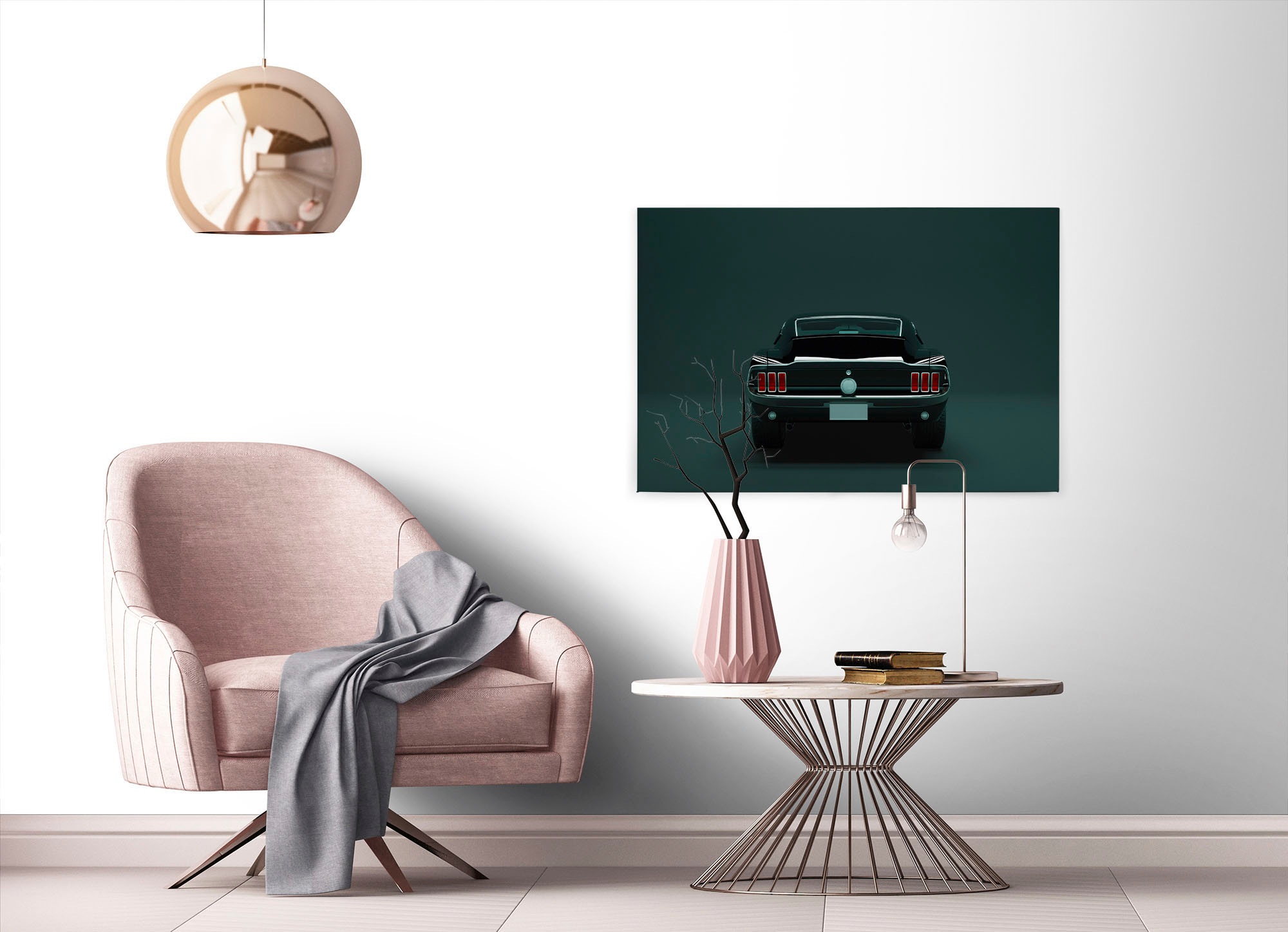 A.S. Création Leinwandbild »mustang 3«, Kunst-Auto-Kinder, (1 St.), Keilrahmen Bild Oldtimer Auto Leinwand-Bild Wohnzimmer modern Wandbild