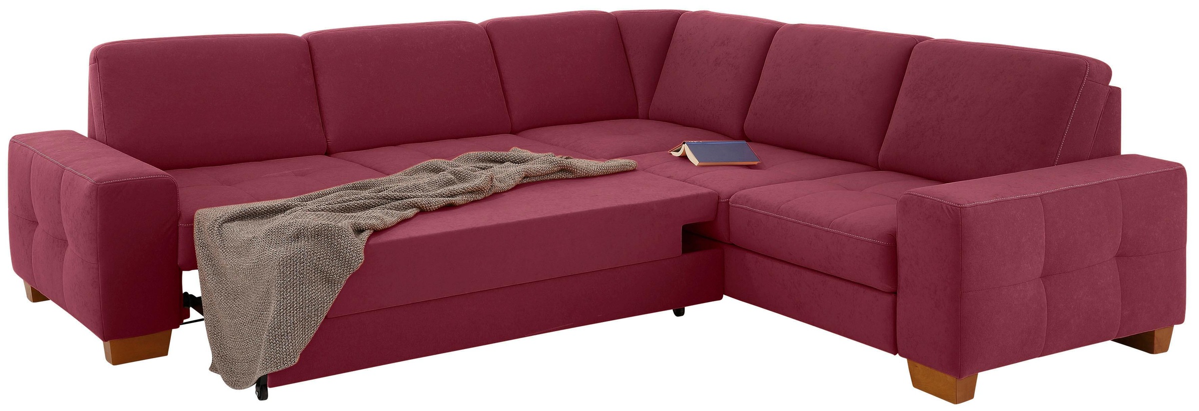 Home affaire Ecksofa »Puccini L-Form«, mit Federkern, Sitztiefenverstellung günstig online kaufen