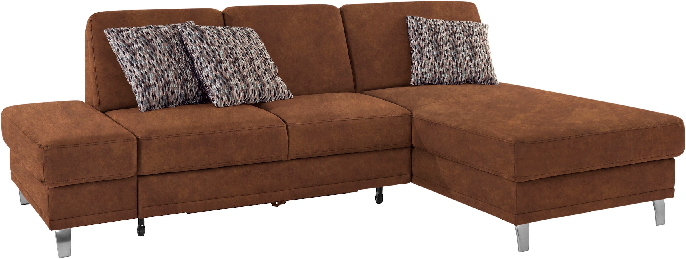 sit&more Ecksofa »Clio L-Form«, wahlweise mit Bettfunktion oder Vorziehsitz und Bettkasten, Federkern