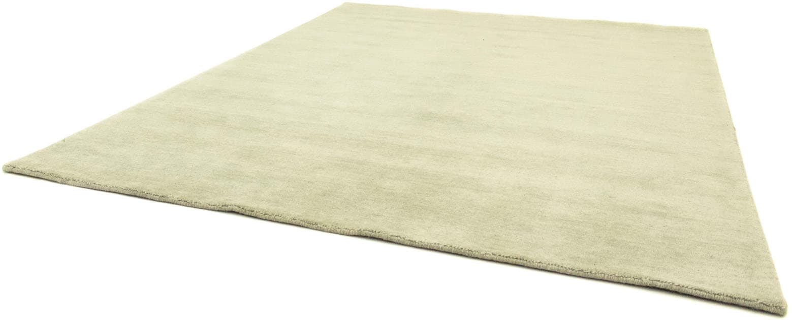 morgenland Wollteppich »Einfarbig Beige 240 x 80 cm«, rechteckig, 18 mm Höh günstig online kaufen