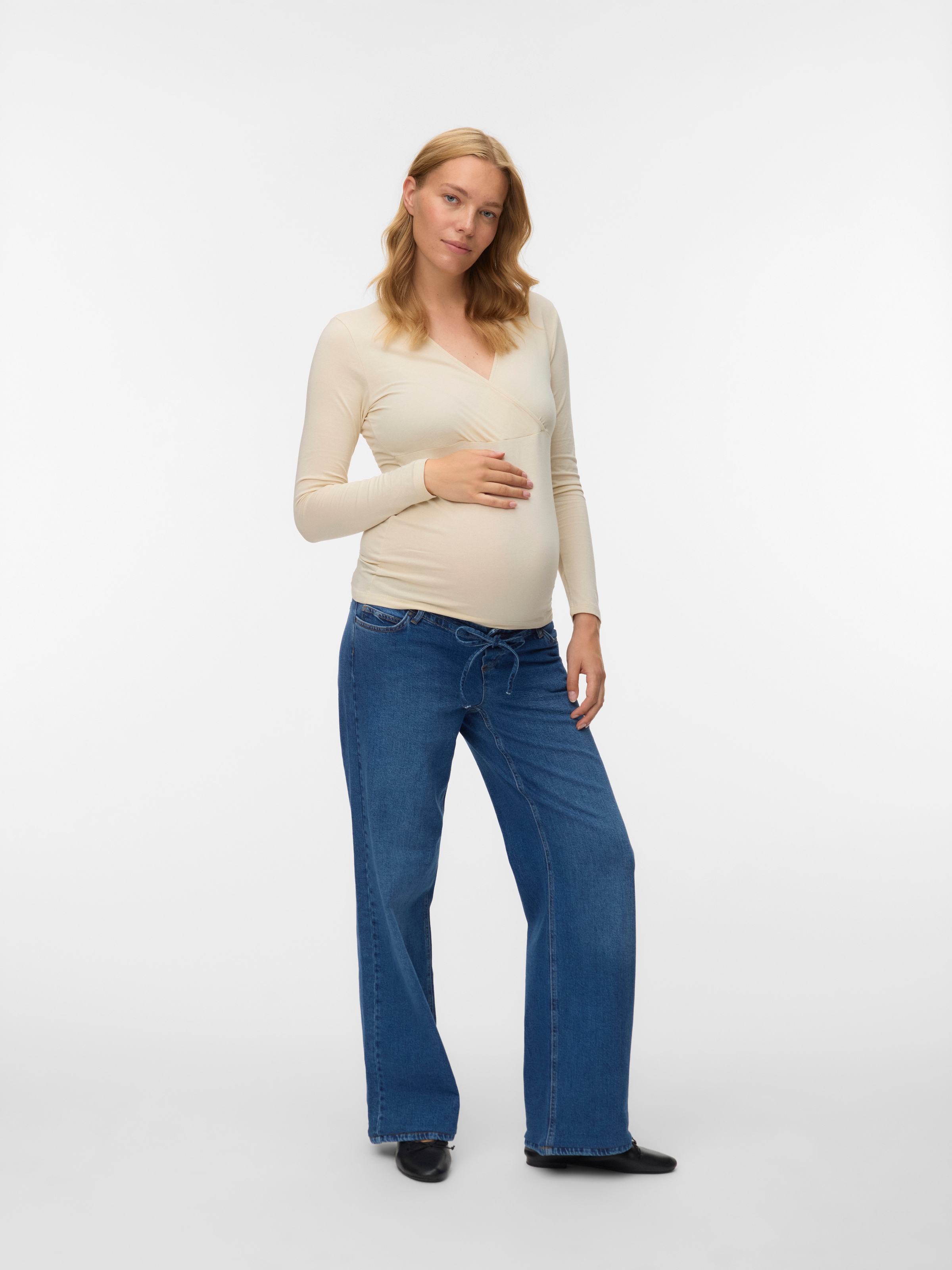 Mamalicious Umstandsshirt »MLKERRIE TESS LS JRS TOP 2-P NOOS« Packung, 2 Stk.