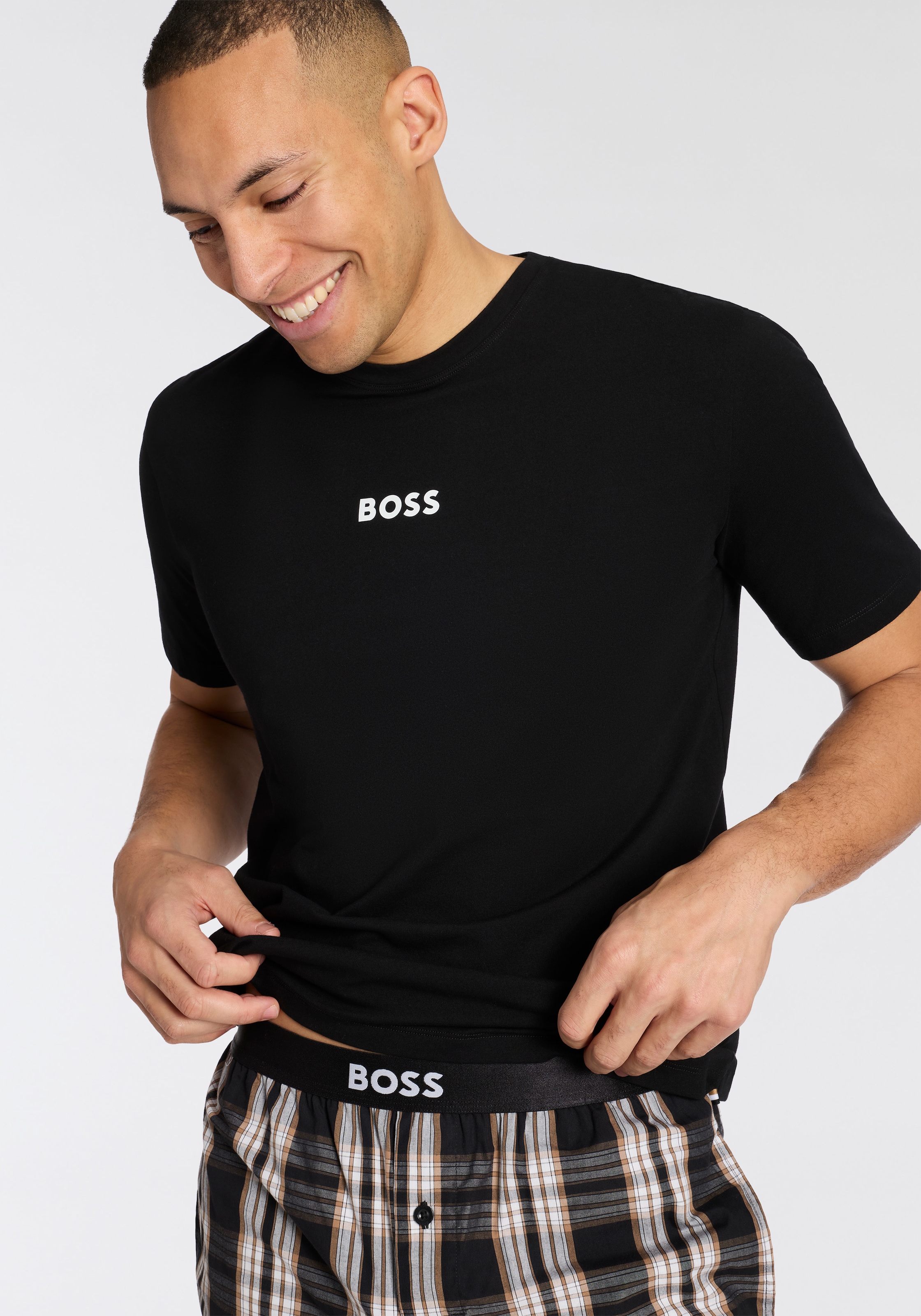 BOSS Pyjama »Easy Long Set TShirt« Set, 2 tlg.