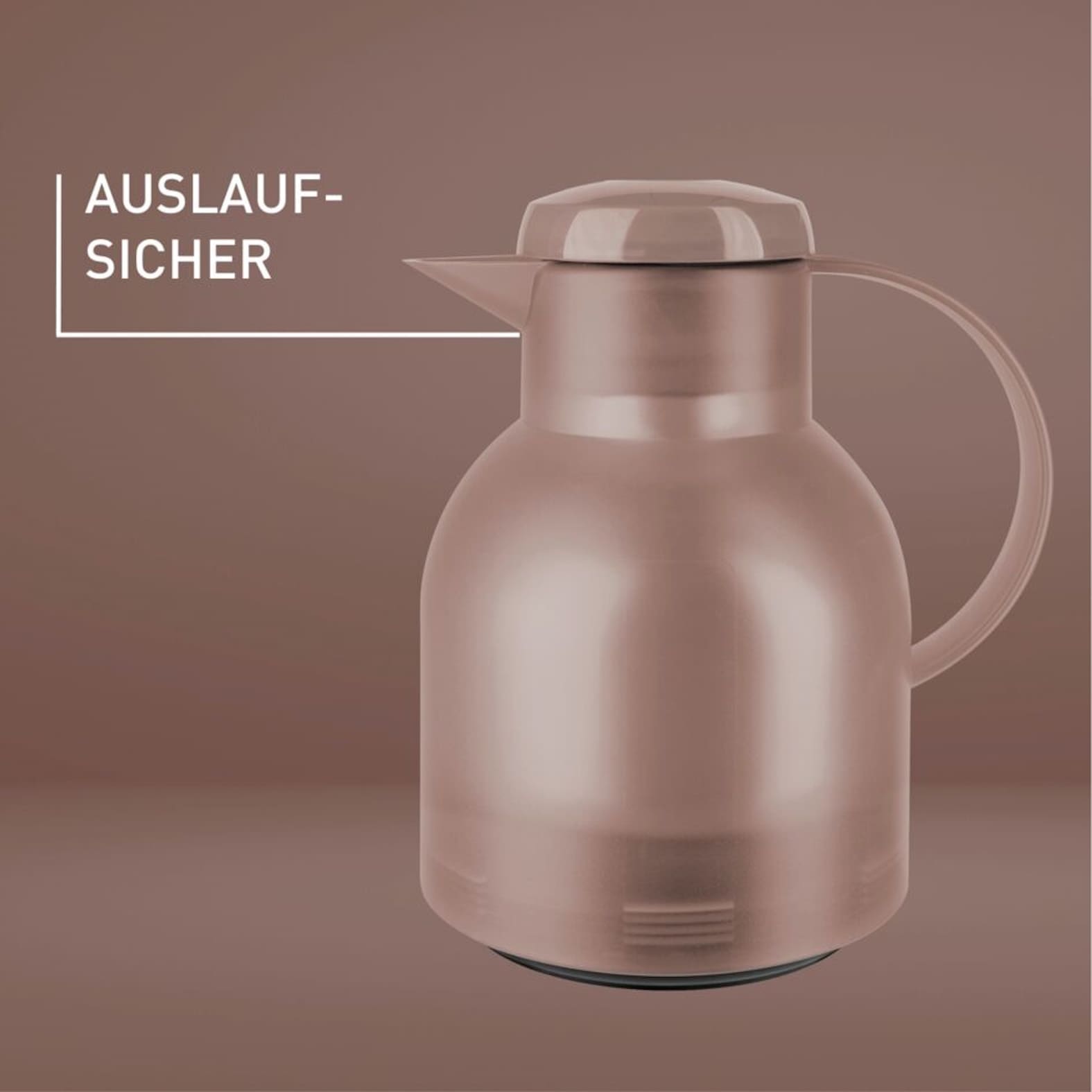 Emsa Isolierkanne »Samba«, 1 l, zeitloses Design, einfacher Knopfdruck, 24h kalt, 12h warm