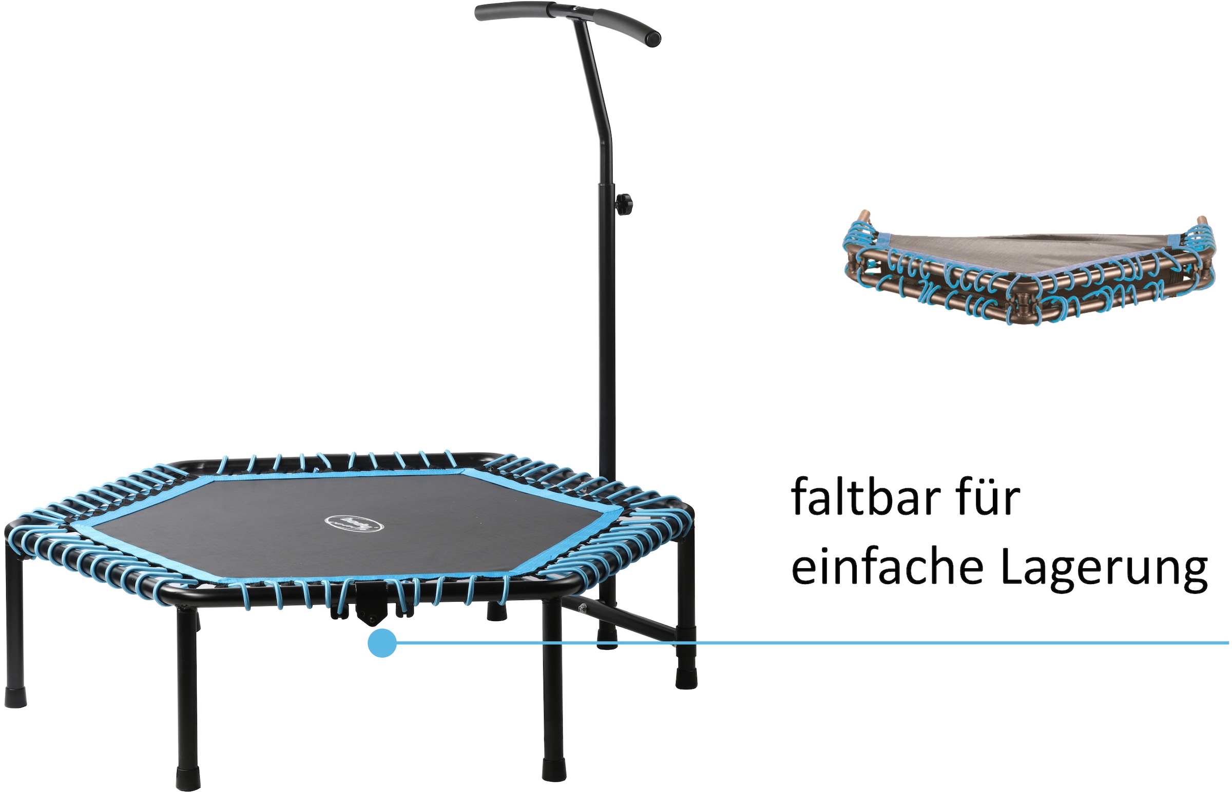 body coach Fitnesstrampolin »body coach Fitness-Trampolin Jump & Fit 6-eckig«, Ø 127 cm