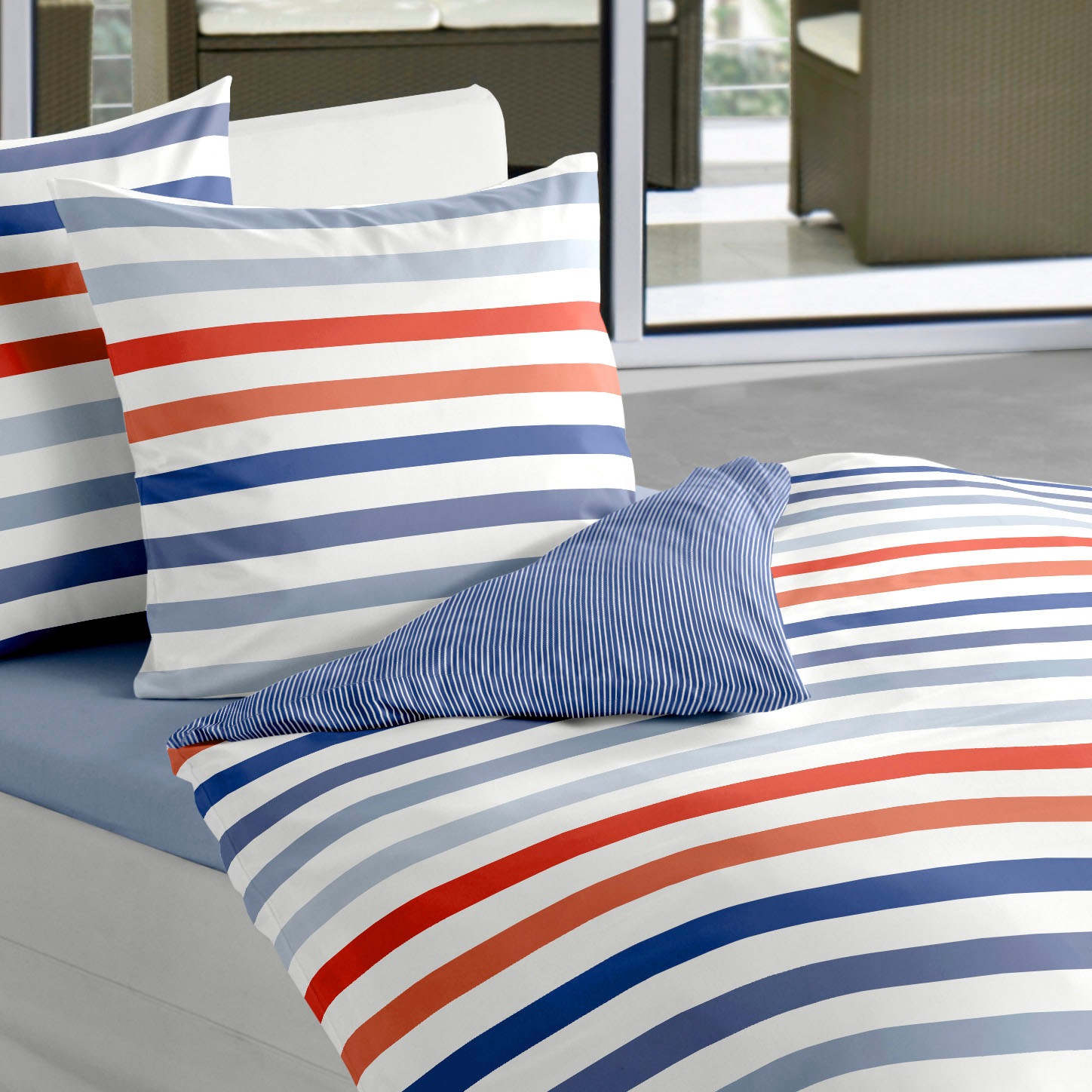 BIERBAUM Wendebettwäsche »Marine Stripes«, mit Streifen