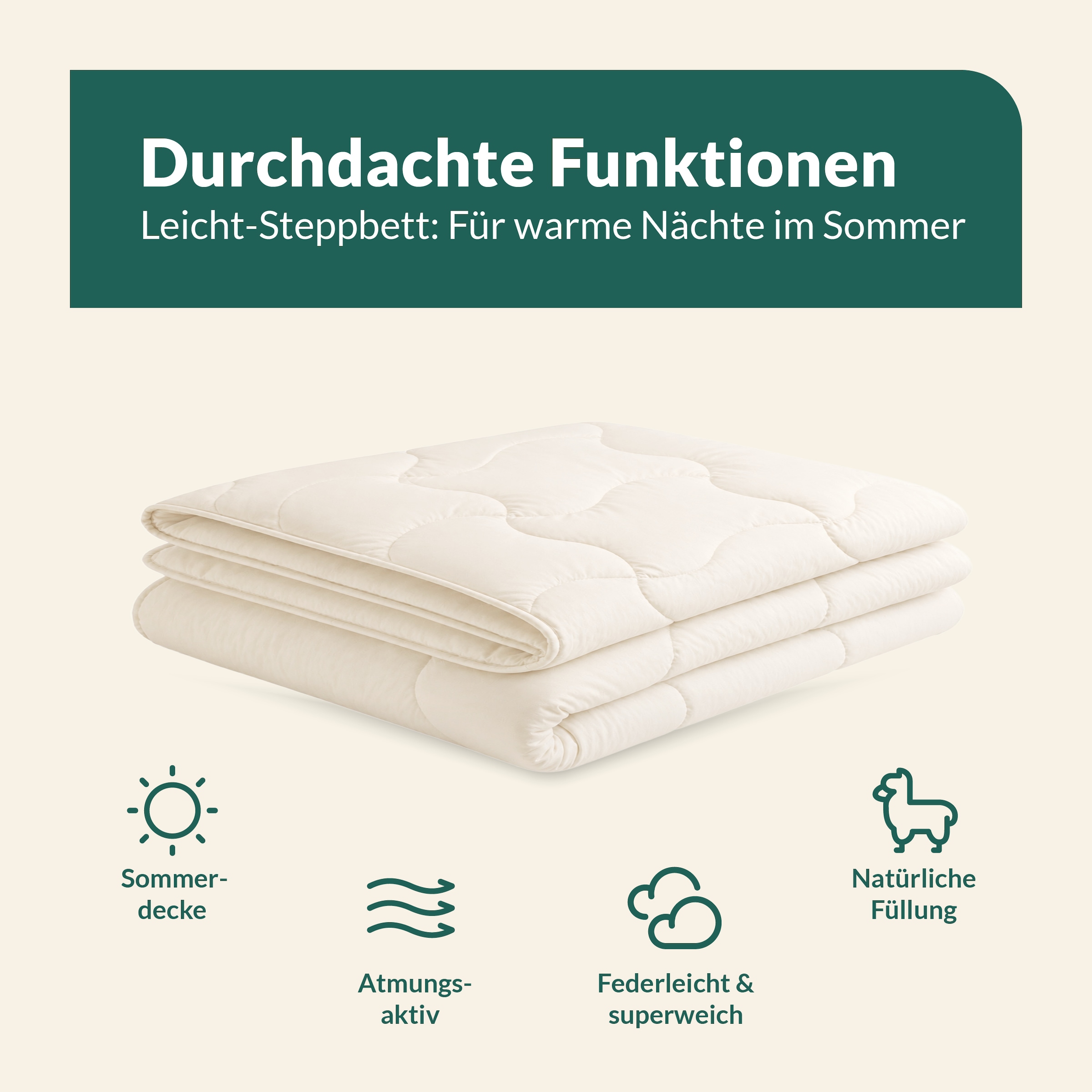 fan Naturhaarbettdecke »Baby Alpaka, Bettdecke in 135x200 und weiteren Größen erhältlich« leicht Füllung 97% Alpaka & 3% sonstige Faser 1 Stk. tlg. Bettdecke aus Naturhaar hergestellt in Deutschland
