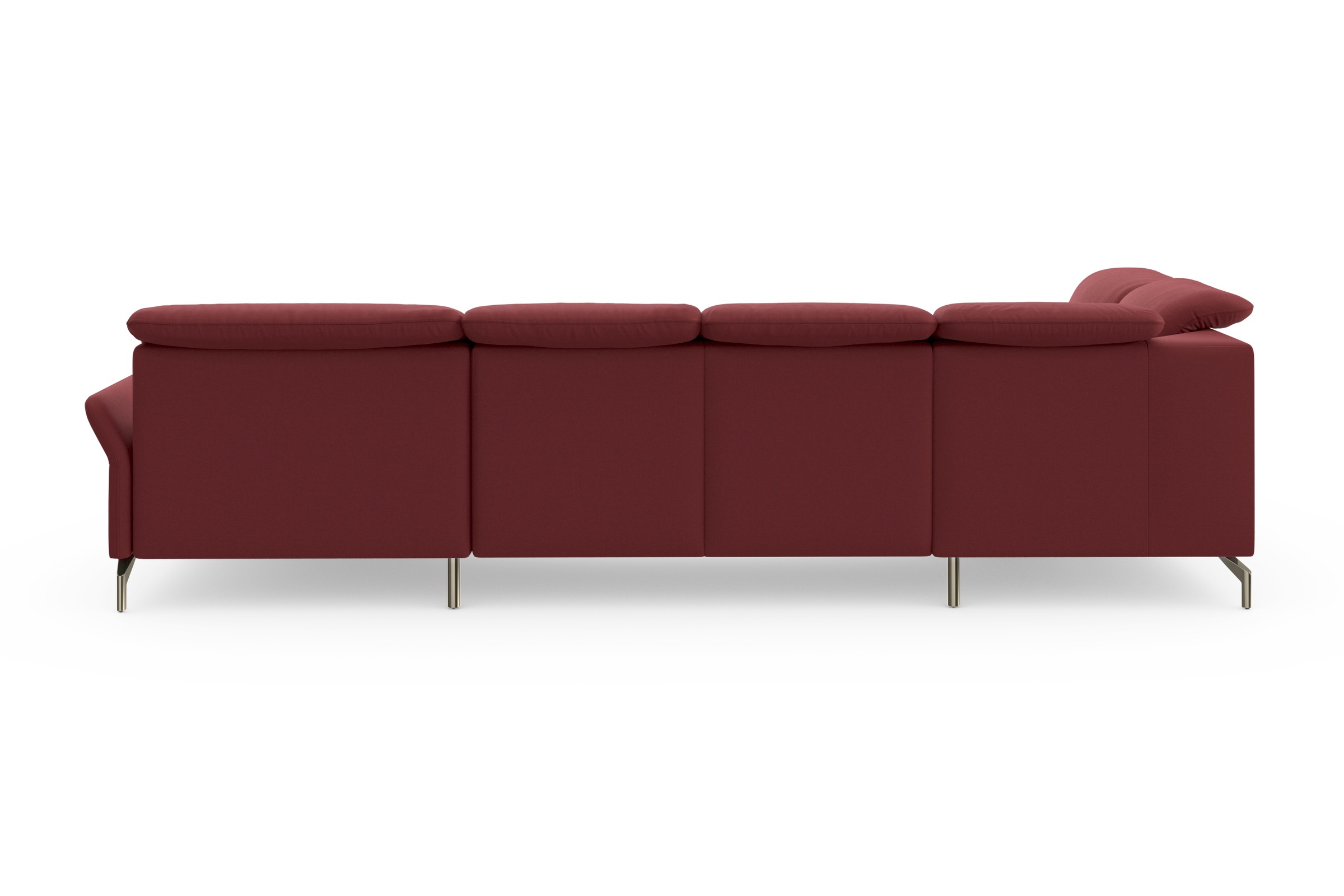 sit&more Wohnlandschaft »Fashion U-Form«, wahlweise mit Kopfteilverstellung, Vorziehsitz, motorisch, Nickelfüße