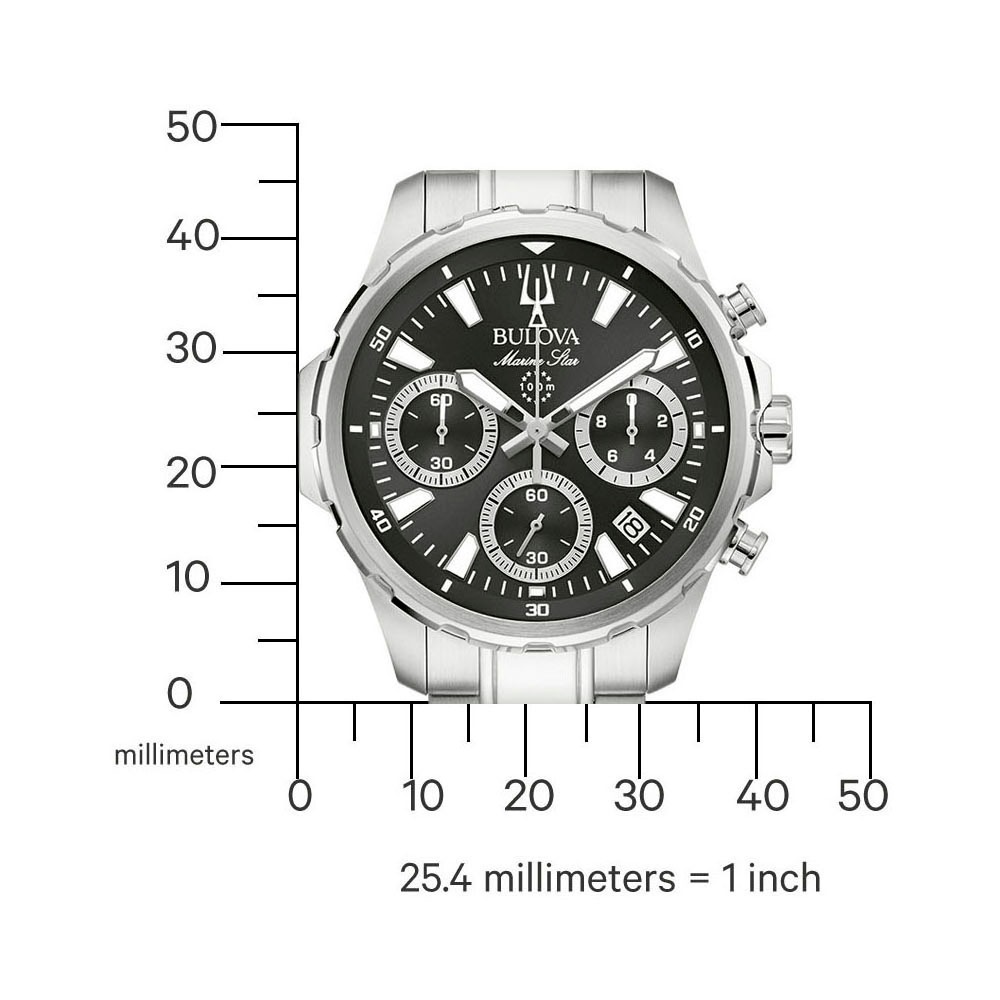 Bulova Chronograph »Marine Star Series B« Quarzuhr, Armbanduhr, Herrenuhr, Edelstahlarmband, analog