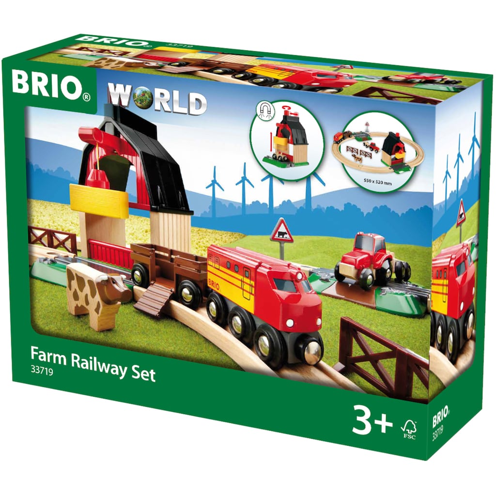 BRIO® Spielzeug-Eisenbahn »BRIO® WORLD, Bauernhof Set«, (Set)
