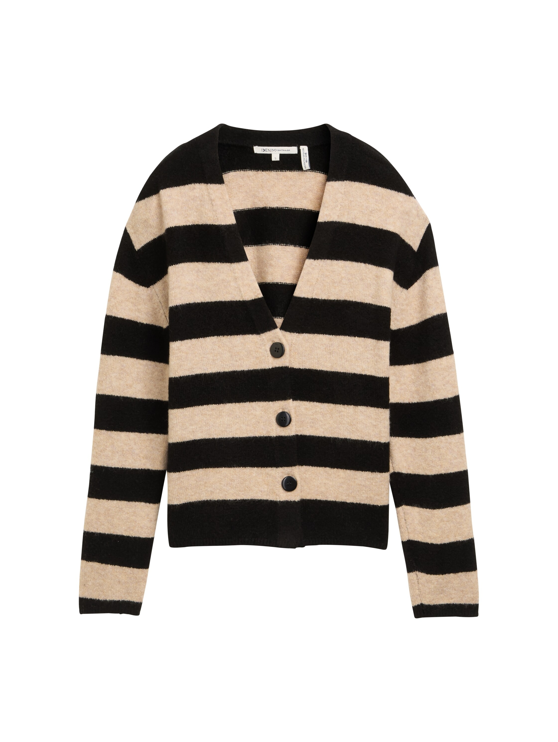 TOM TAILOR Denim Cardigan, mit Streifenmuster
