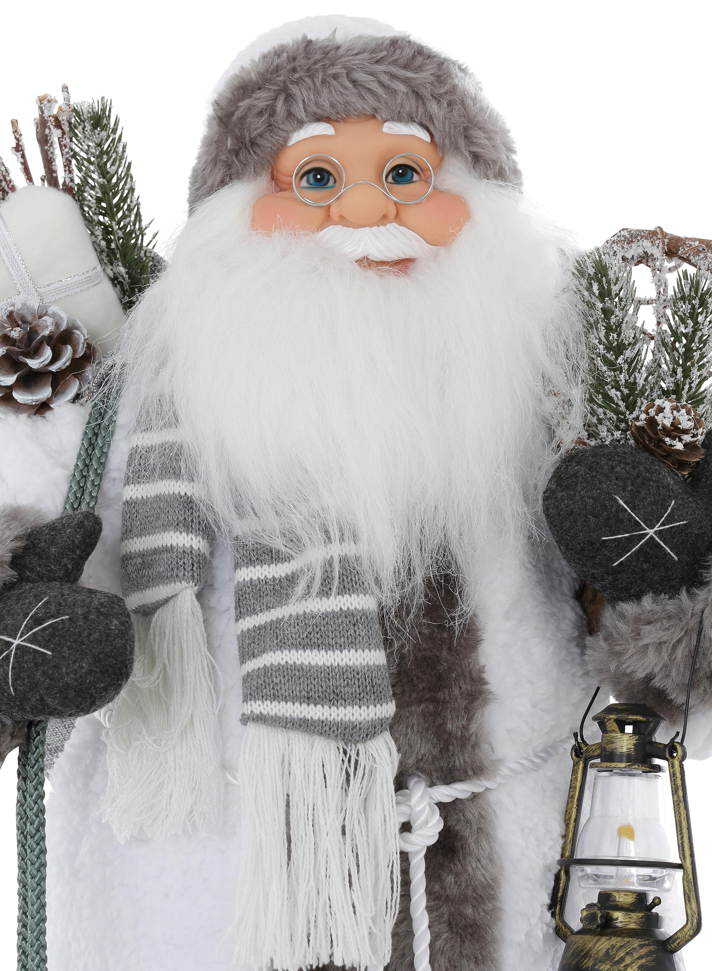 HOMECOLLECTION - bestellen weißem Weihnachtsmann und Laterne«, »Santa HOSSNER Mantel Weihnachtsdeko online mit