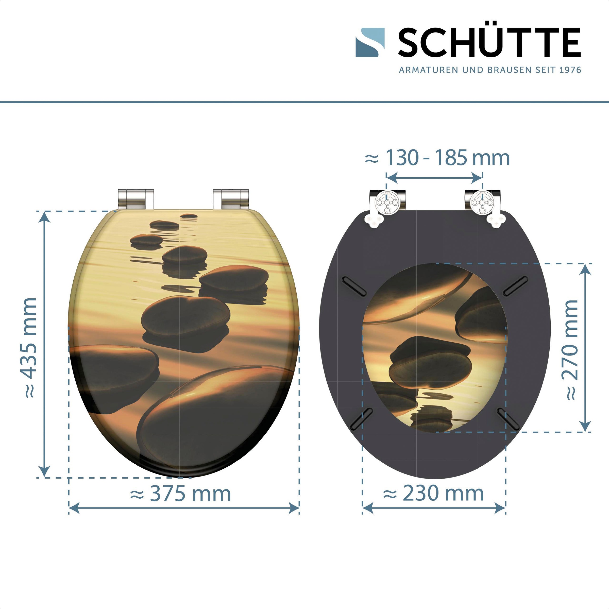 Schütte WC-Sitz »SEA STONE«, mit Absenkautomatik und MDF Holzkern