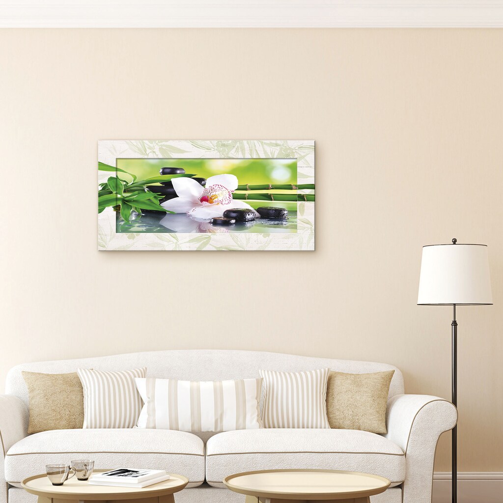 Artland Wandbild »Spa Steine Bambus Zweige Orchidee«, Zen, (1 St.)