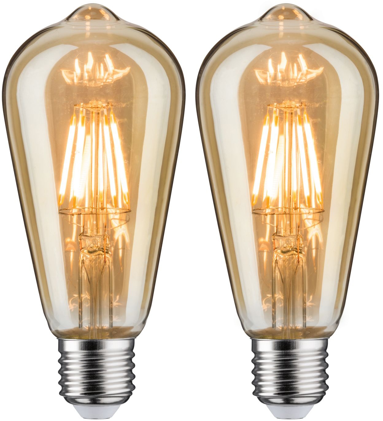 Paulmann LED-Leuchtmittel »Bundle ST64 gold 2x 6,5 W«, E27, 2 St., Extra-Wa günstig online kaufen
