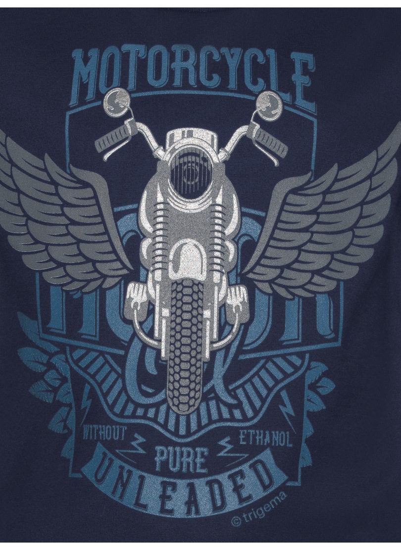 Trigema T-Shirt »TRIGEMA T-Shirt mit großem Motorrad-Printmotiv«, (1 tlg.)