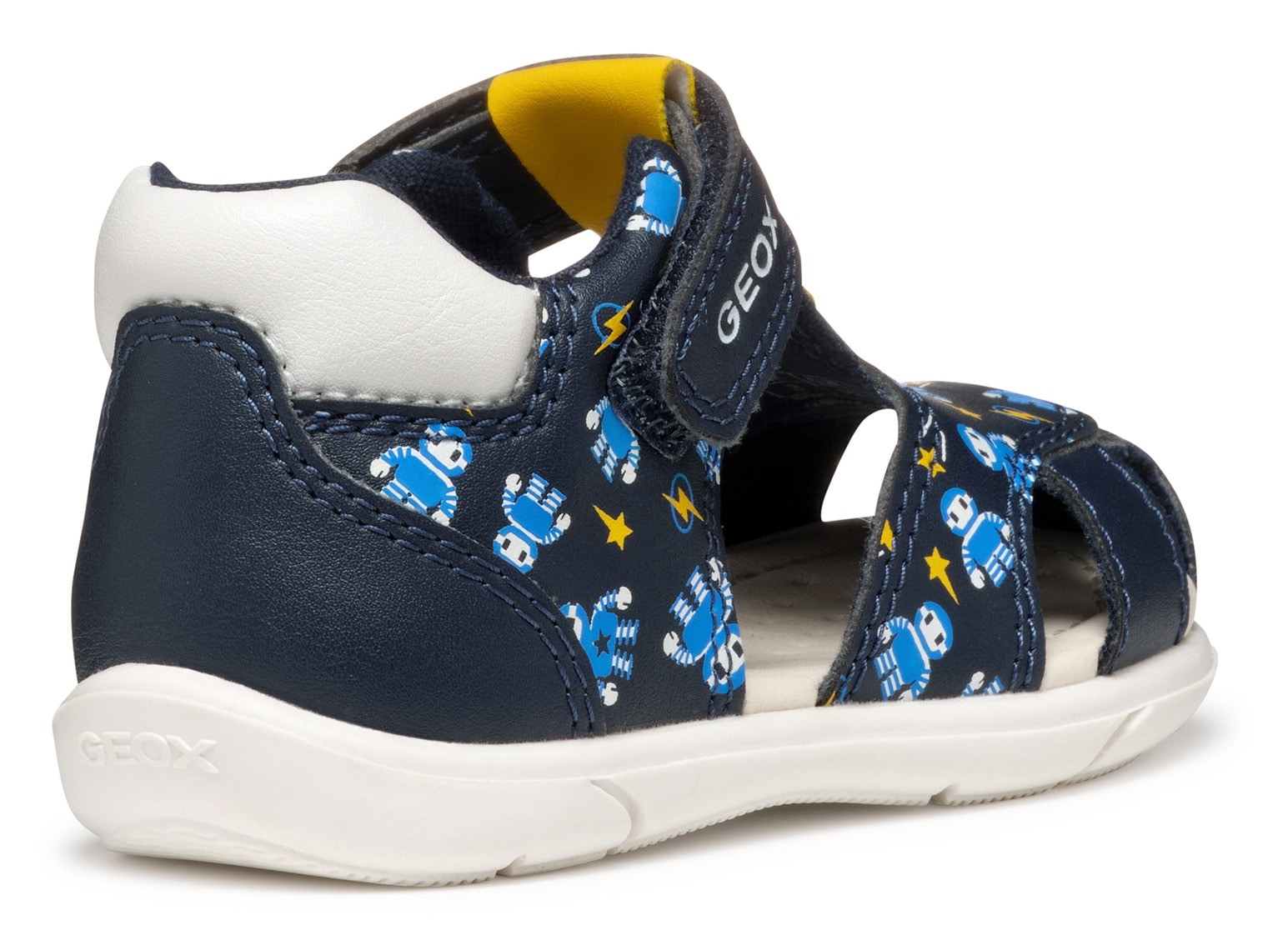 Geox Lauflernschuh »B SANDAL ZAPITO BOY«, Babyschuh, Sandale, Klettschuh mit süßem Roboter Motiven