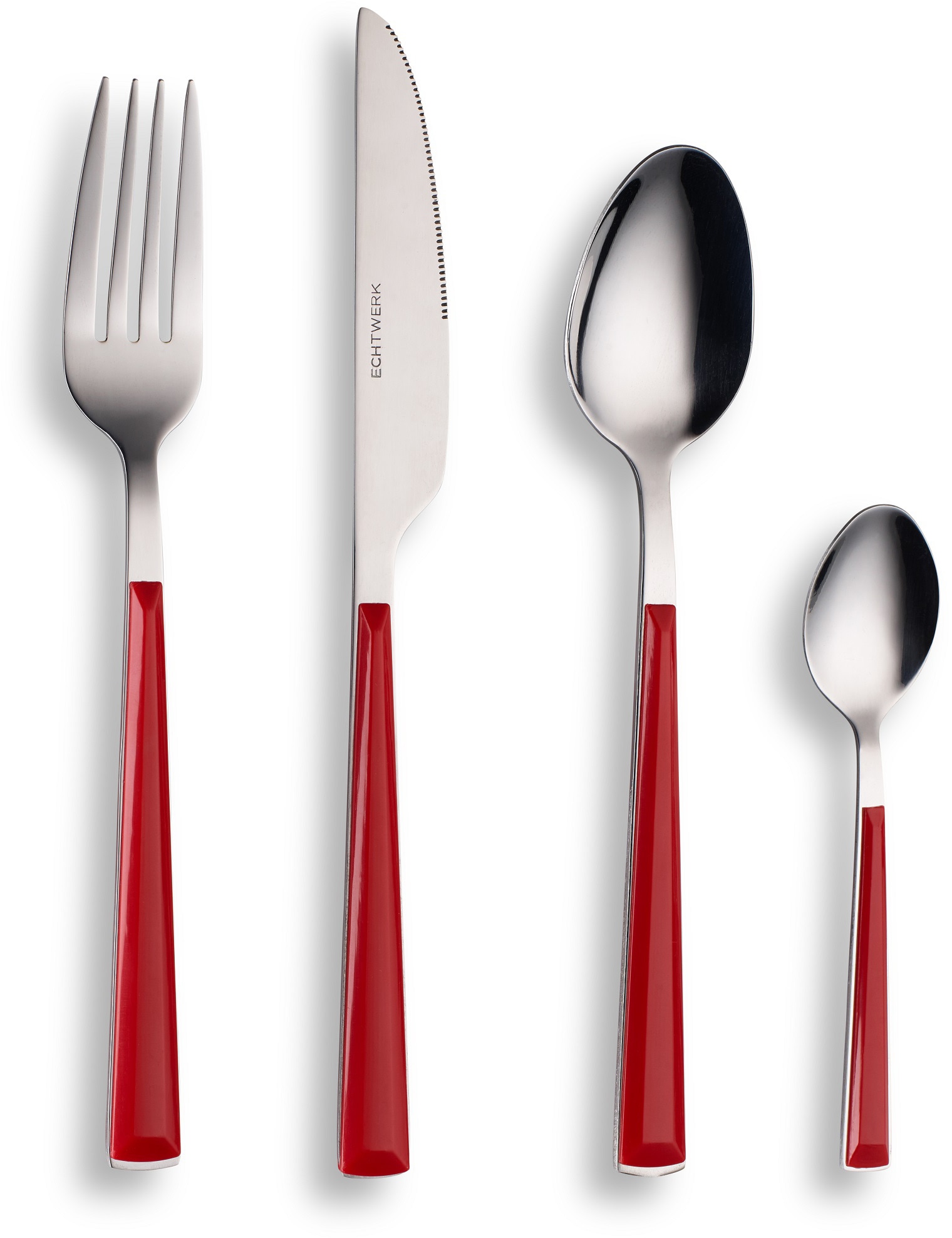 ECHTWERK Besteck-Set »Basic«, (Set, 24 tlg.), Camping/Picknickbesteck, Kunststoffgriffe