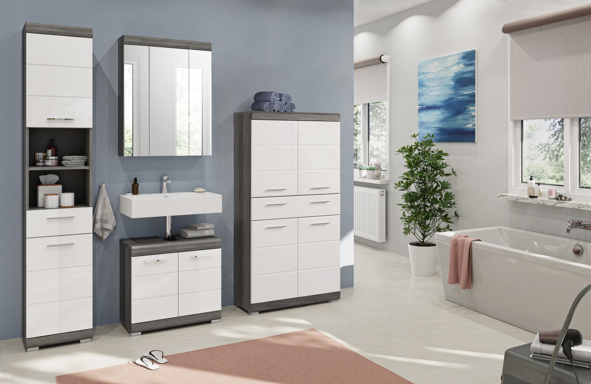INOSIGN Badmöbel-Set »Siena, 4 teilig, bestehend aus:« Set, TOPSELLER!, 4 S günstig online kaufen