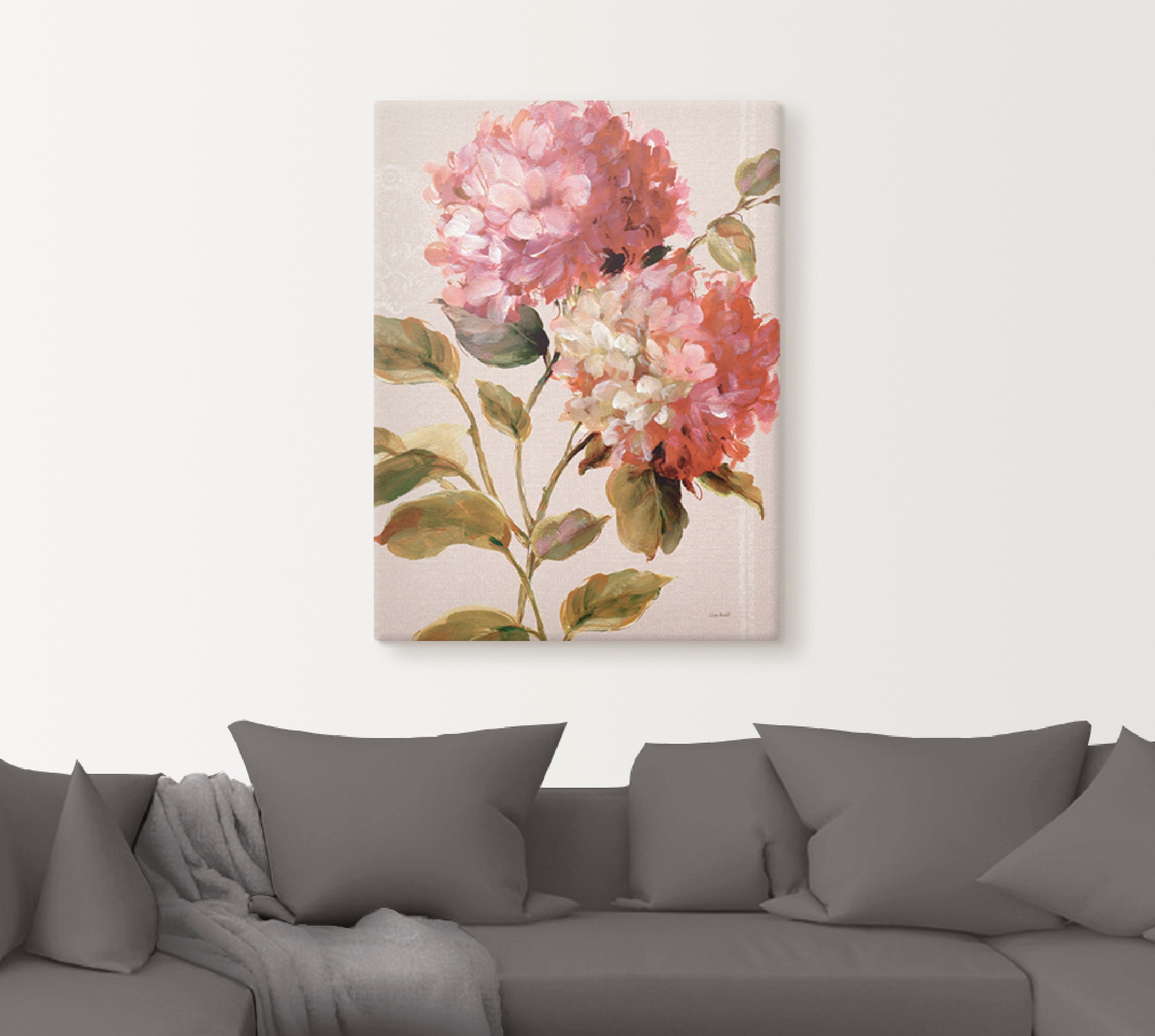 Artland Wandbild »Harmonische Hortensien« 1 Stk. tlg. als Leinwandbild, Pos günstig online kaufen