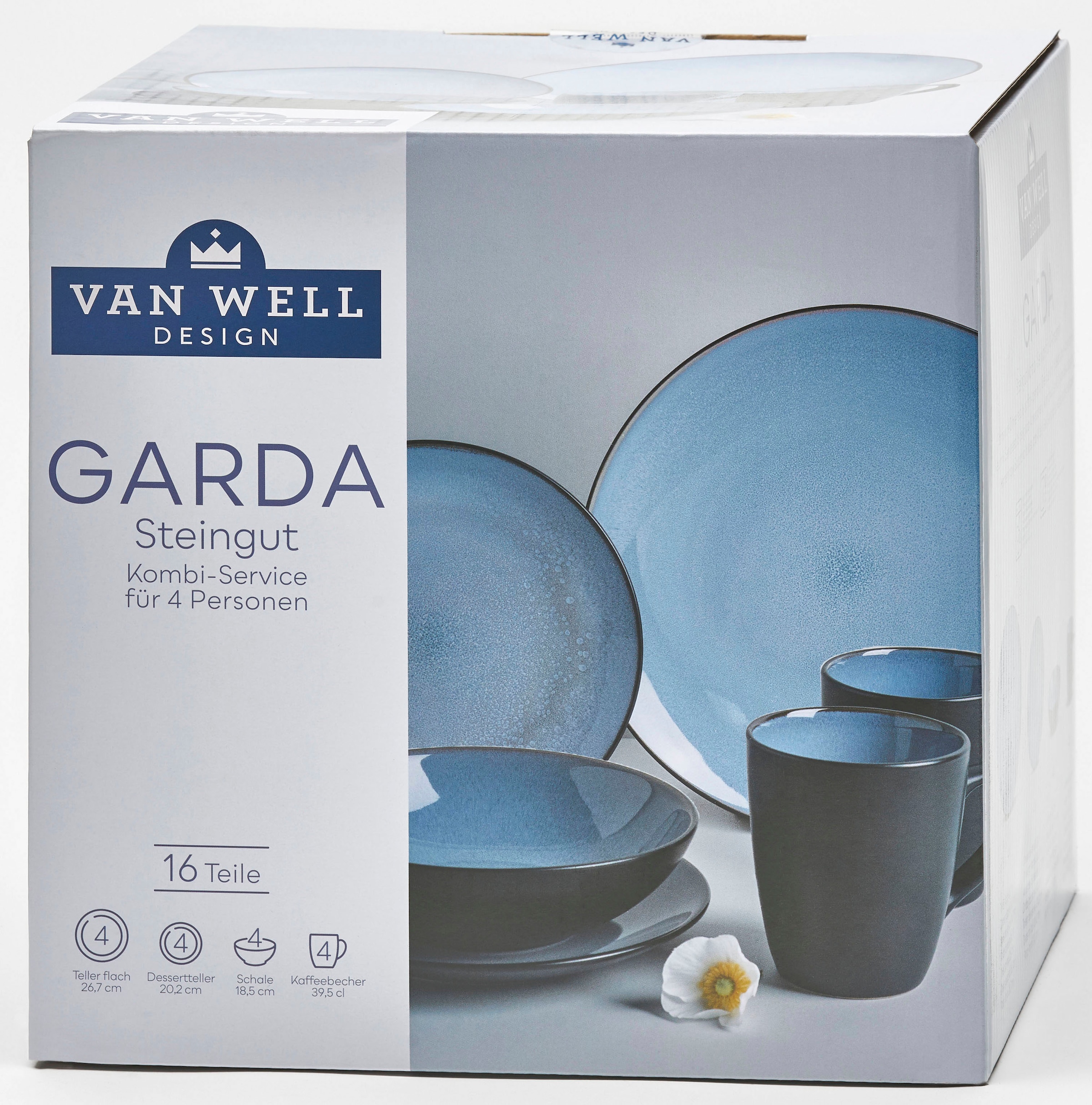 van Well Kombiservice »Garda«, (Set, 16 tlg.), perfekt für den täglichen Gebrauch