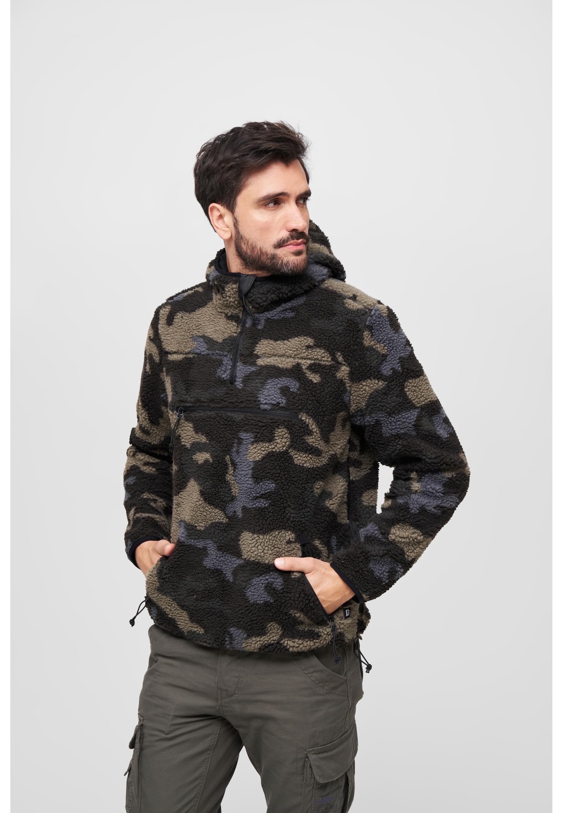 Brandit Anorak »Brandit Herren Teddyfleece Worker Pullover« 1 Stk. tlg. mit Kapuze