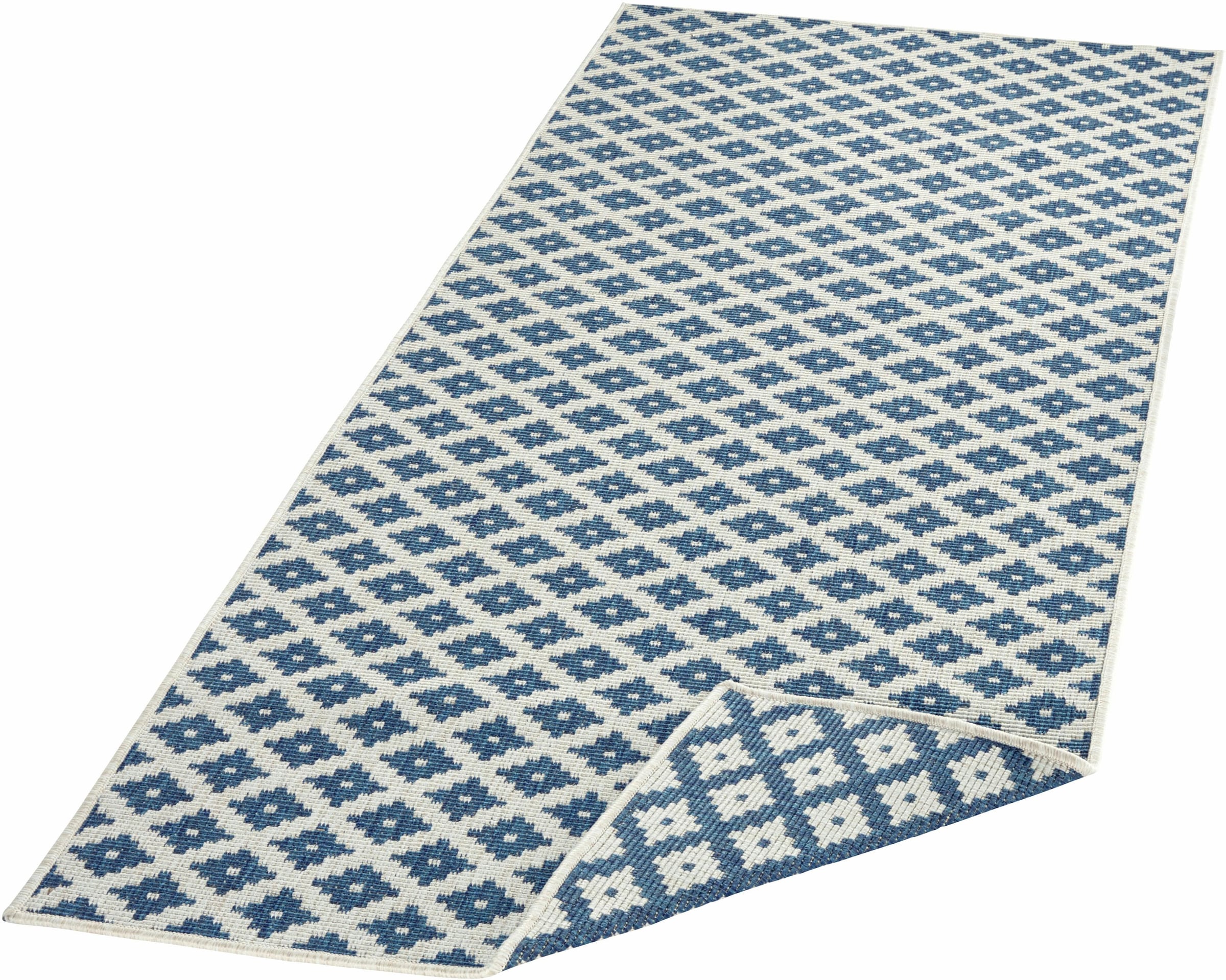 NORTHRUGS Teppich »Nizza Wendeteppich«, rechteckig, 5 mm Höhe, In-& Outdoor, Wetterfest, Balkon, Läufer, Wohnzimmer, Wasserfest