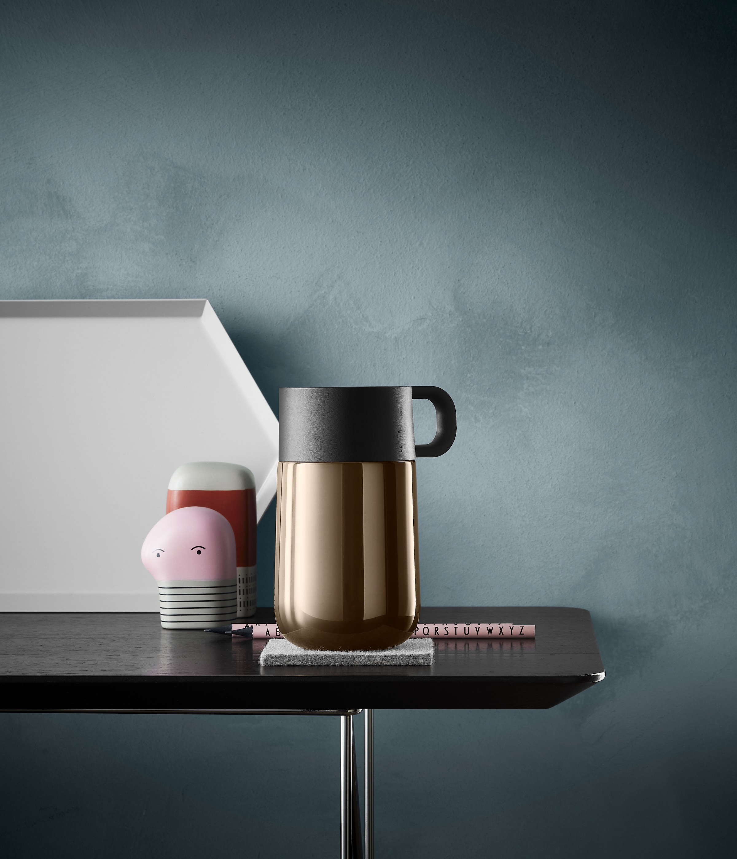 WMF Thermobecher »Impulse Travel Mug«, doppelwandiger Edelstahl, geringe Höhe, 360°-Trinköffnung