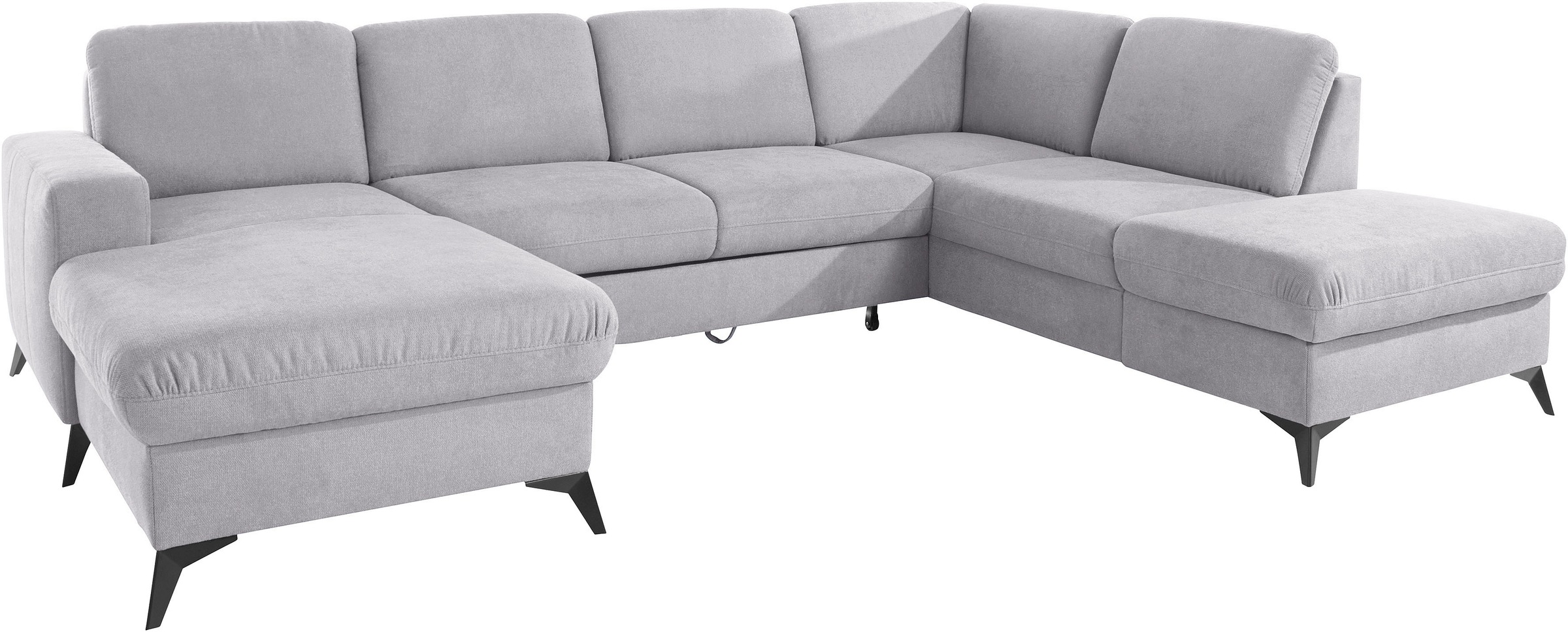 Places of Style Wohnlandschaft »Lolland U-Form«, Wahlweise mit Bettfunktion und Stauraum, auch mit abwischbarem Bezug