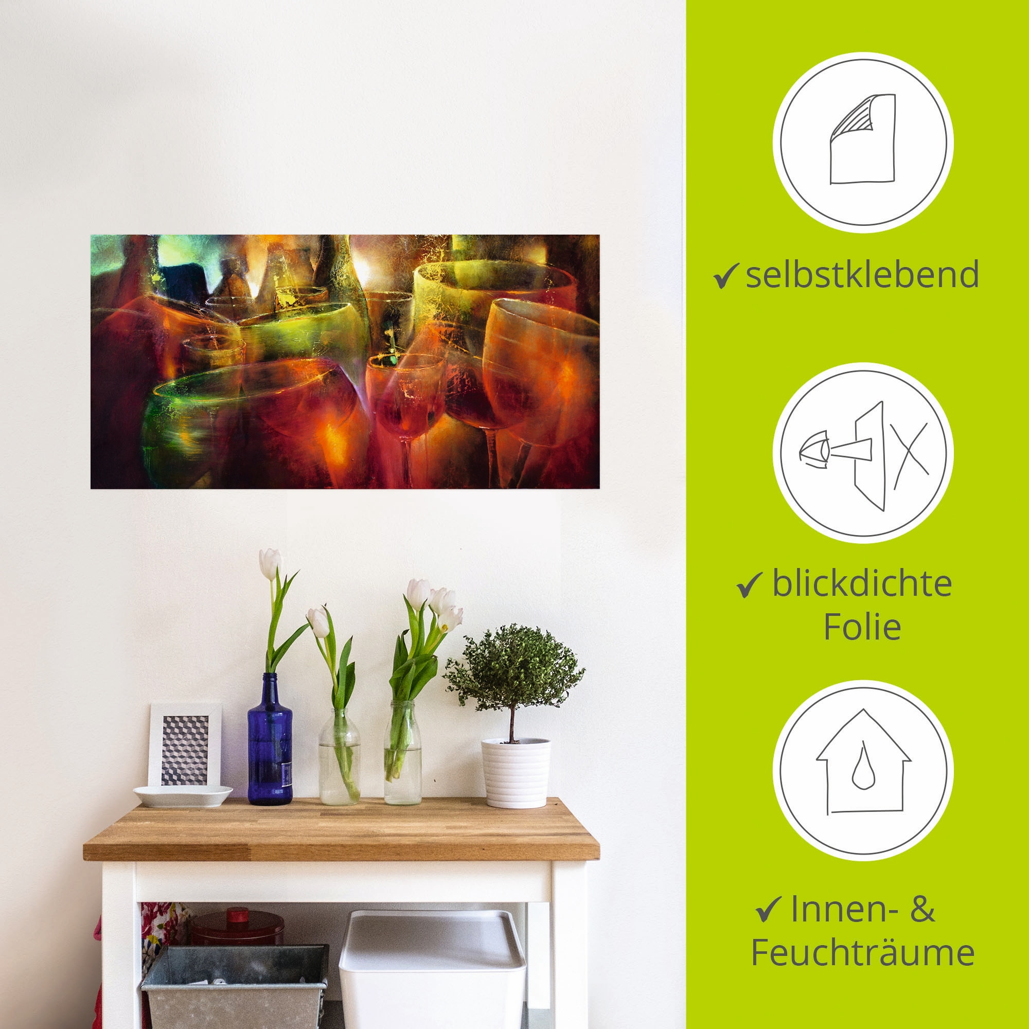 Artland Wandbild »Zu später Stunde«, Getränke, (1 St.), als Leinwandbild, Poster, Wandaufkleber in verschied. Größen