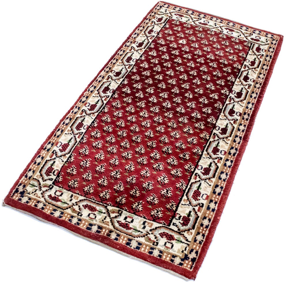 Wollteppich Rechnung Teppich auf handgeknüpft rechteckig »Mir morgenland kaufen rot«,
