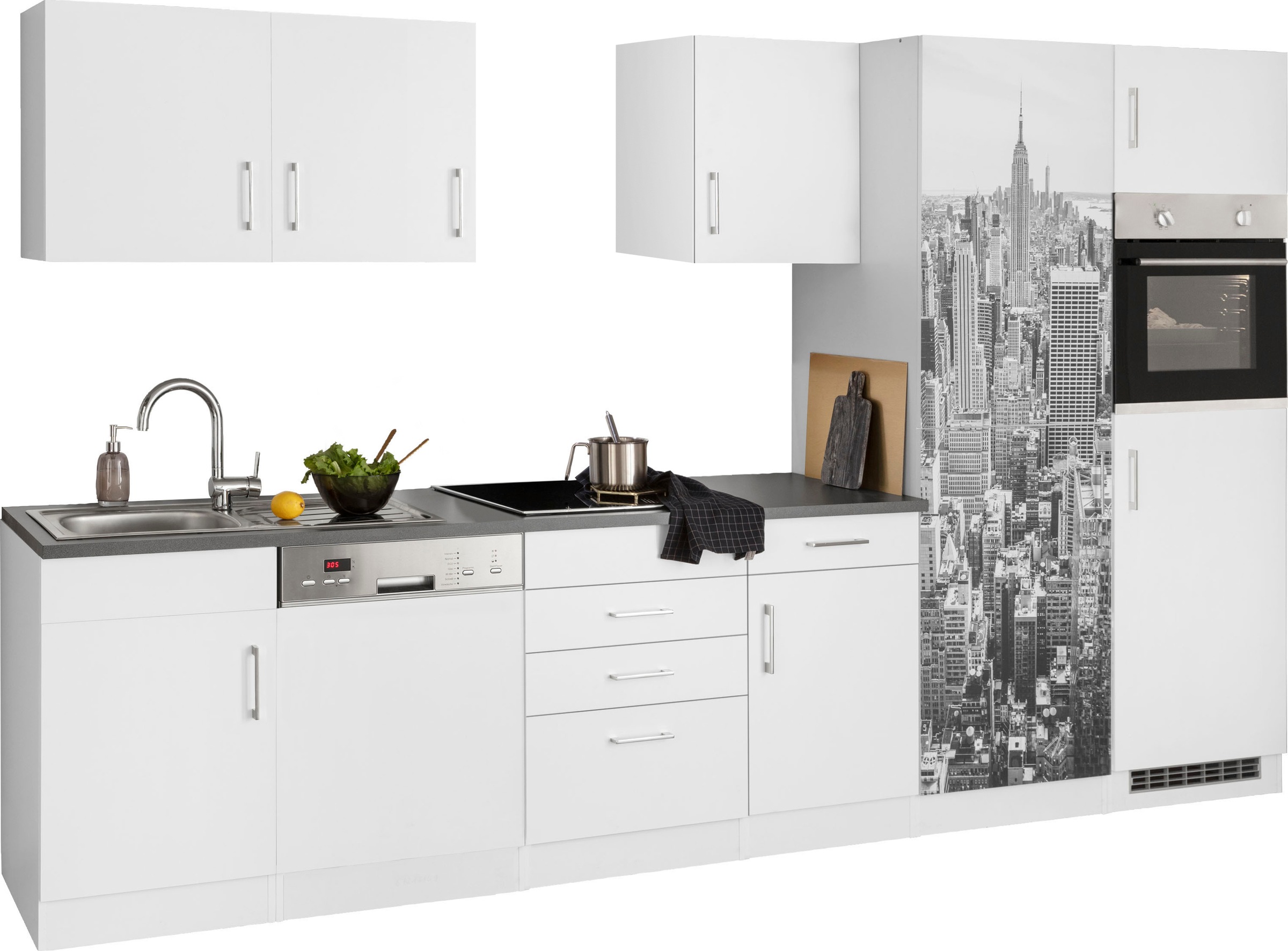 KOCHSTATION Küchenzeile »KS-Paris«, ohne E-Geräte, Breite 340 cm