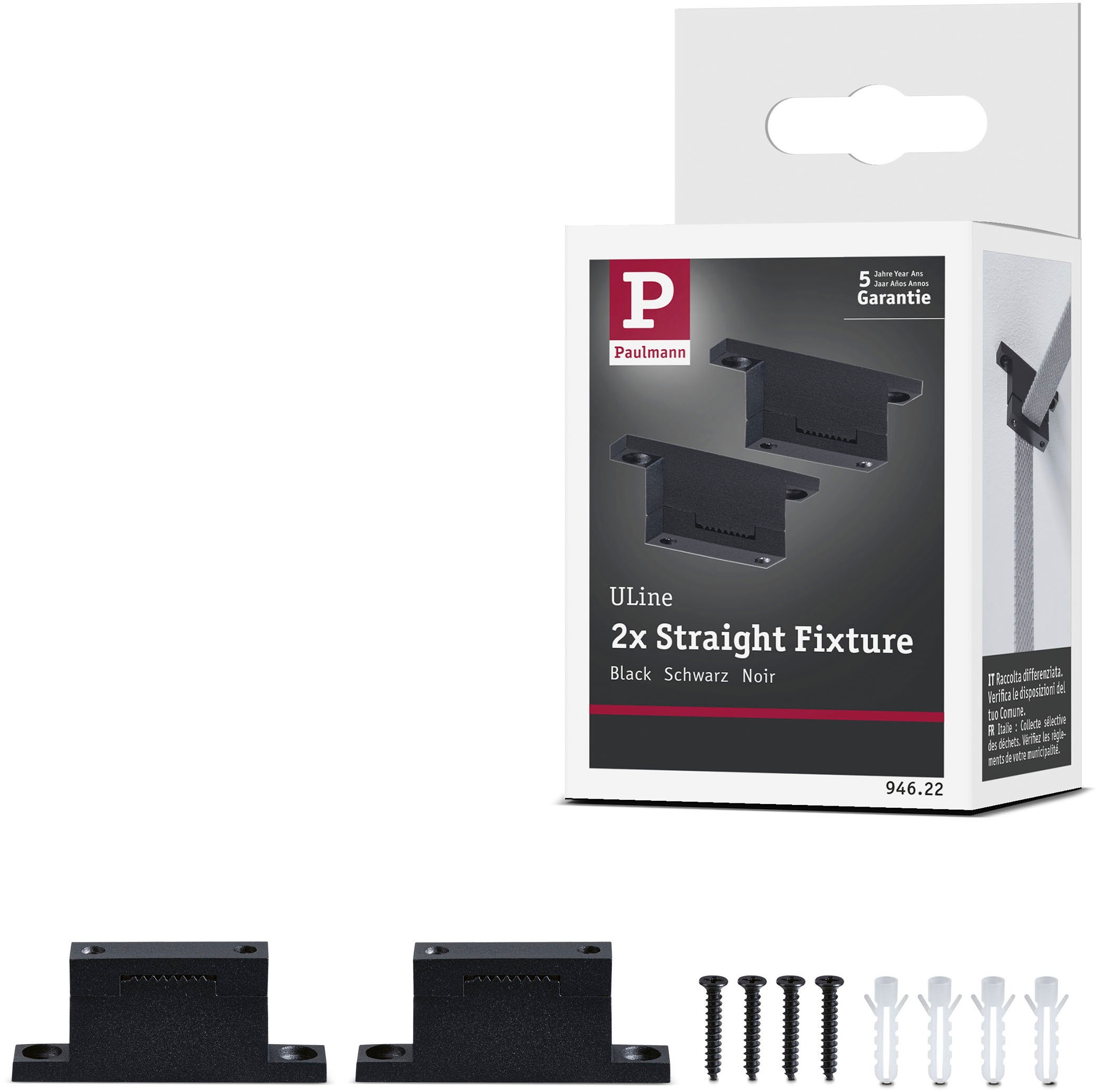 Paulmann Hängeleuchte »ULine Zubehör 2er-Pack Gurt Halter 2er-Set Schwarz« günstig online kaufen