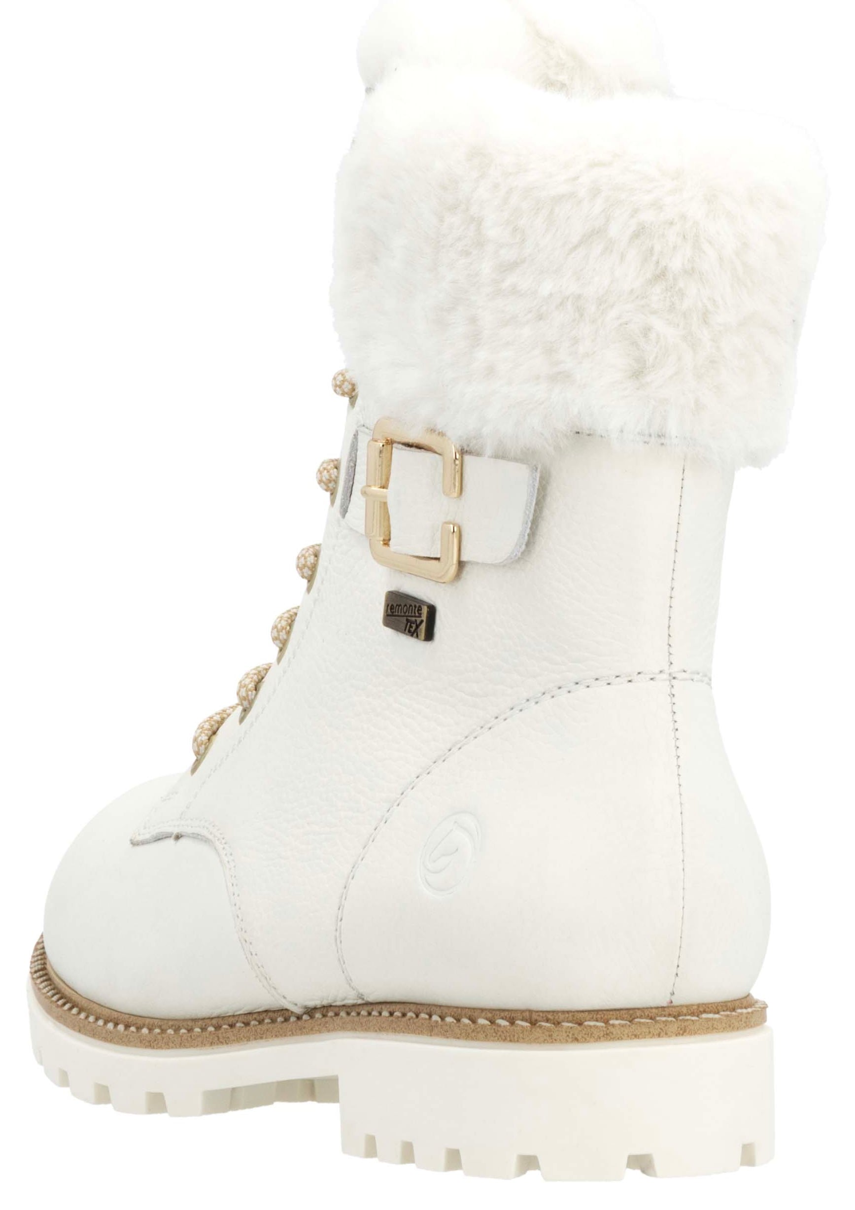 Remonte Winterboots »Elisabeth Hurley-Collection«, Schnürboots, Outdoorschuh, Schnürstiefelette mit Zierschnalle