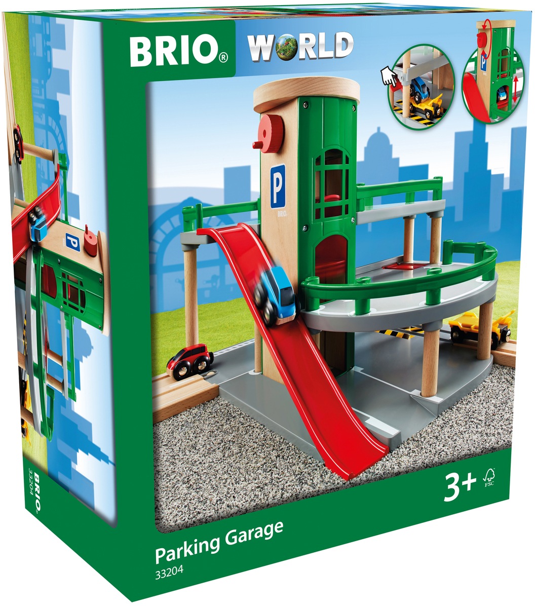 BRIO® Spiel-Parkhaus »BRIO® WORLD, Parkhaus, Straßen & Schienen«, FSC® - schützt Wald - weltweit