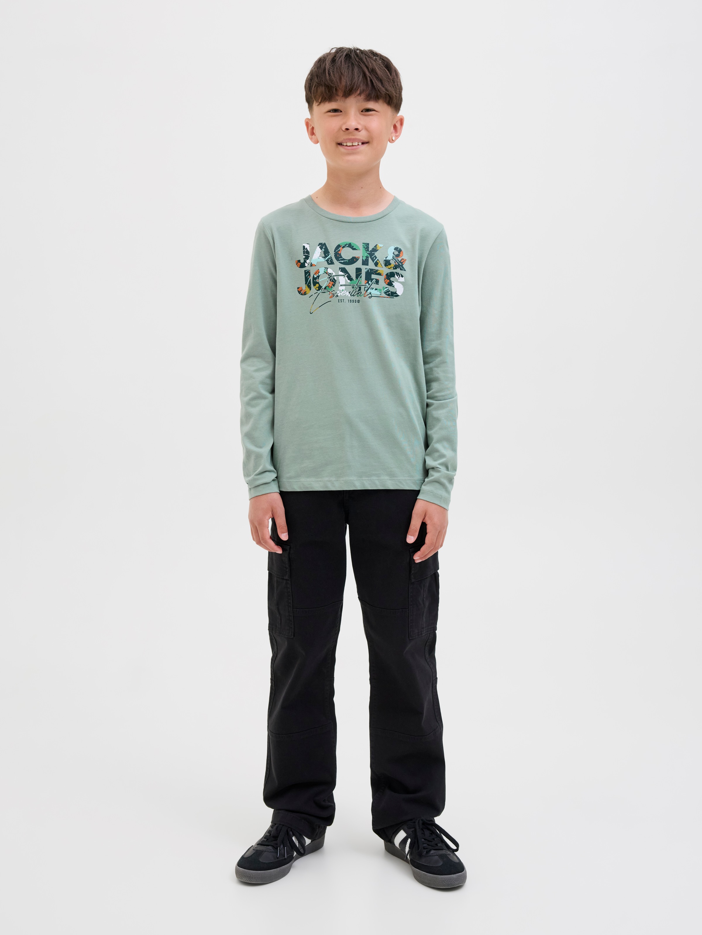 Jack & Jones Junior Langarmshirt »JJGEPLAS TEE LS CREW NECK JNR«