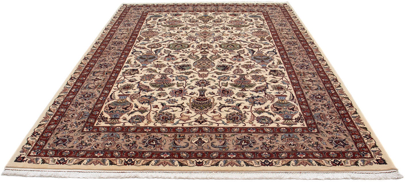 morgenland Wollteppich »Kaschmar Blumenmuster Beige 305 x 201 cm«, rechteck günstig online kaufen