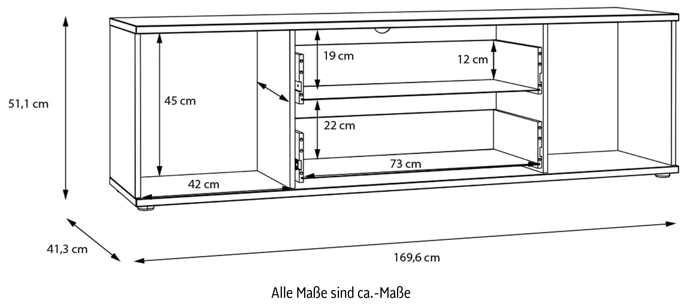 FORTE Lowboard »Forte Saltwater«, Breite ca. 170 cm