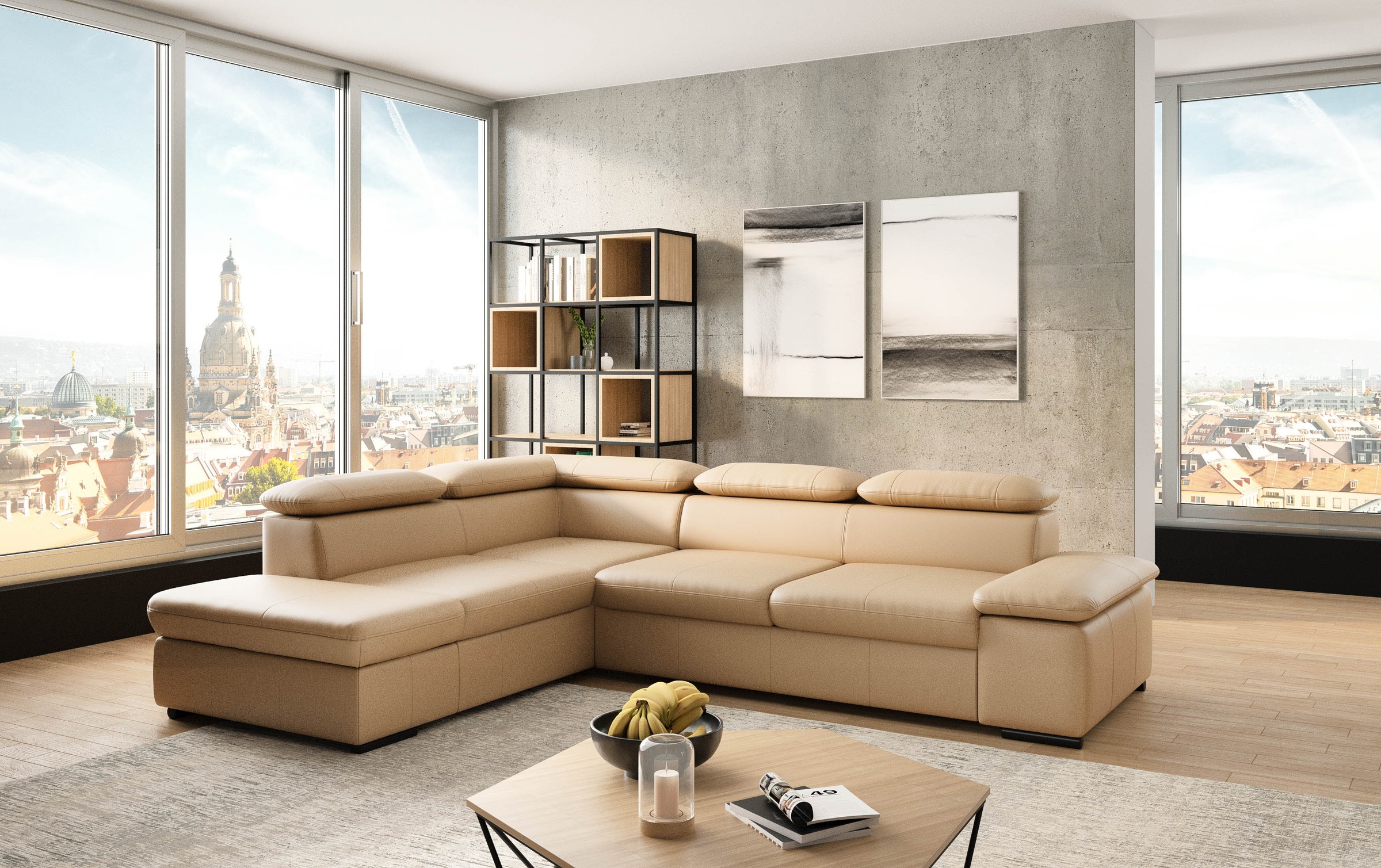 sit&more Ecksofa »Alcudia L-Form«, mit Armteilverstellung, optional Kopfteilverstellung und Bettfunktion
