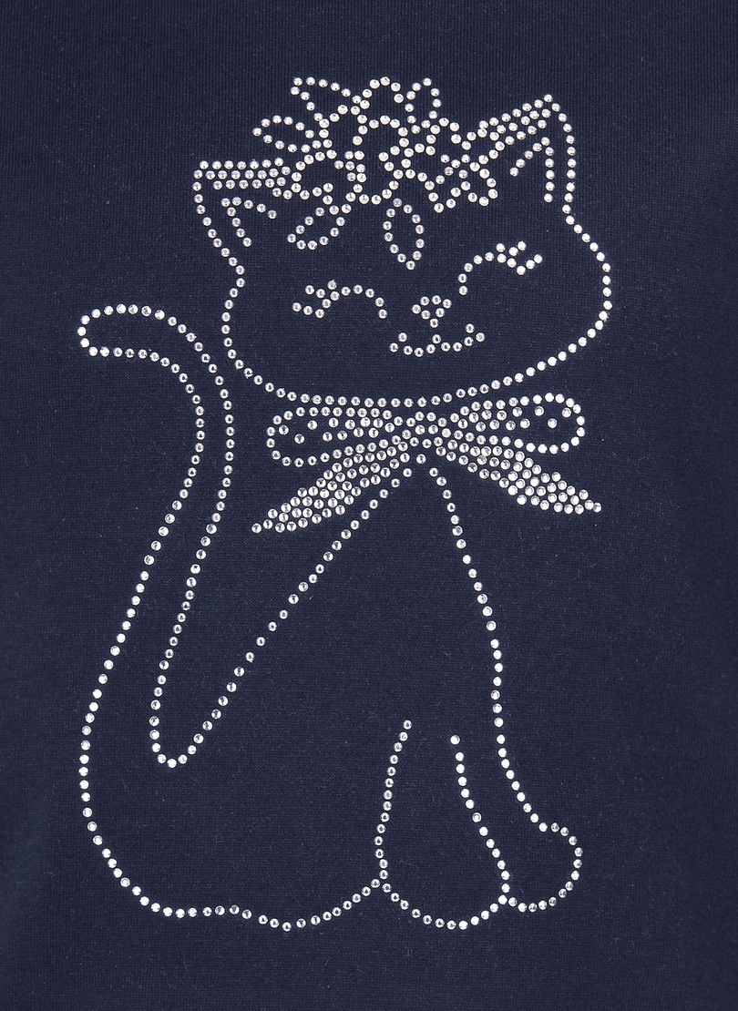 Trigema T-Shirt »TRIGEMA T-Shirt mit glitzerndem Katzen-Motiv«