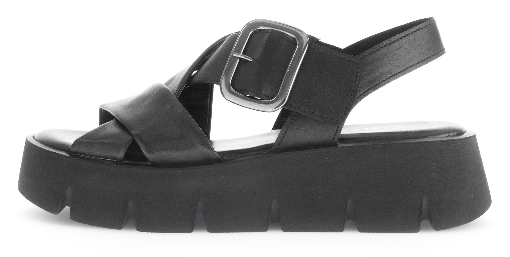 Gabor Sandalette  , Plateau, Sommerschuh, Riemchensandale mit großer Zierschnalle